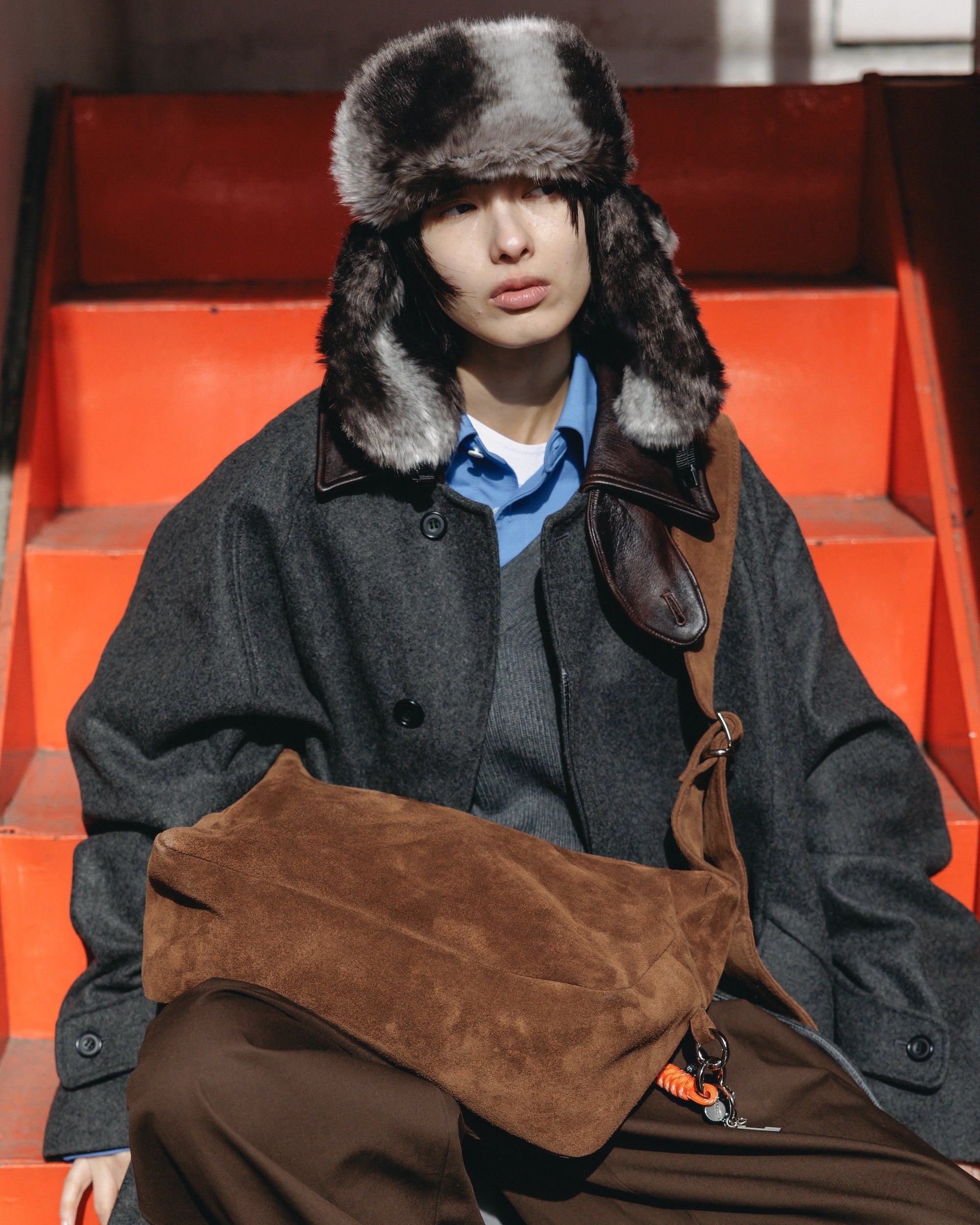 【12.17 WED 20:00- IN STOCK】CITY TRAPPER CAP (GRAY)