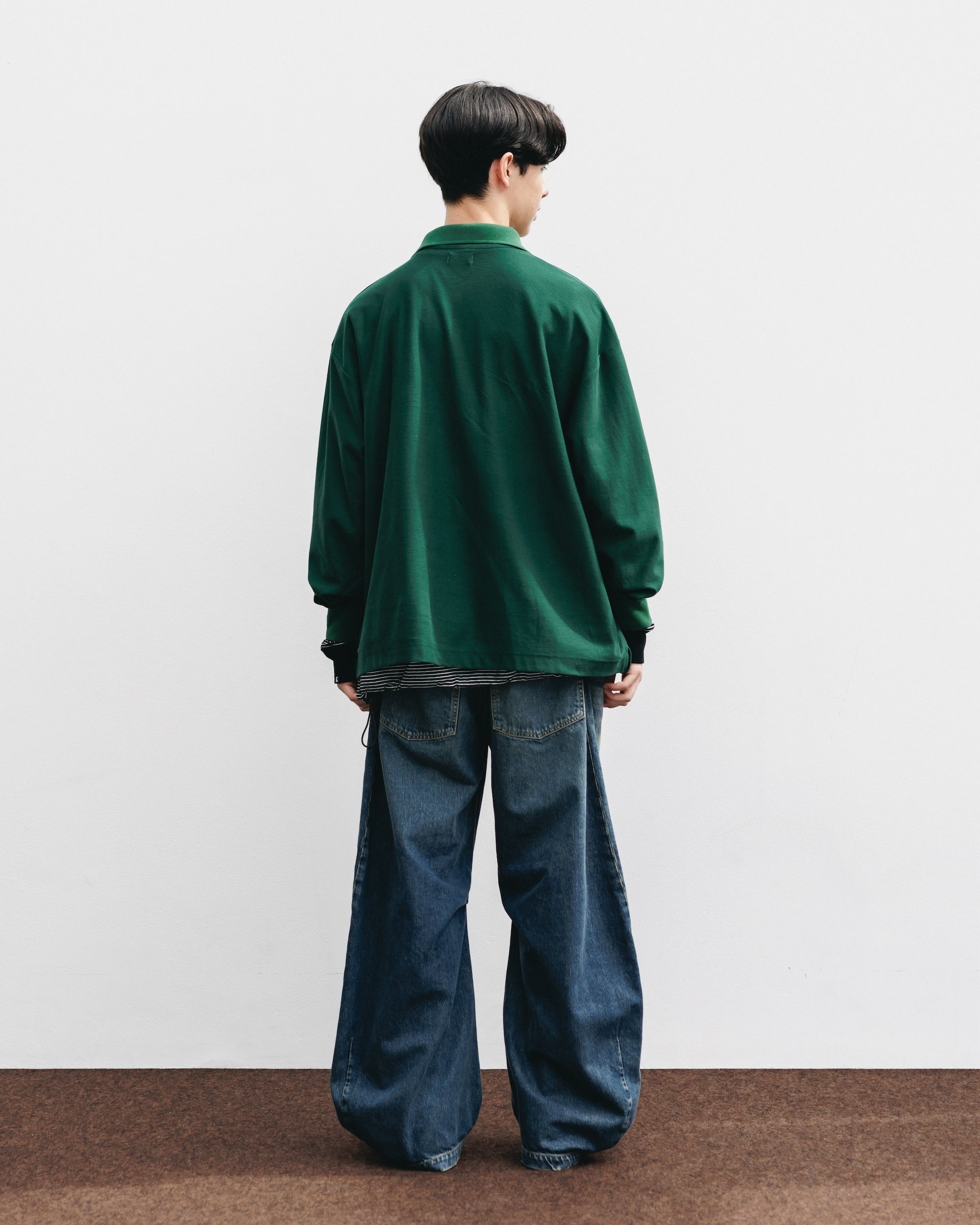 【10.15 WED 20:00- IN STOCK】"C" COTTON CITY L/S POLO SHIRT FOR YGM (GREEN)