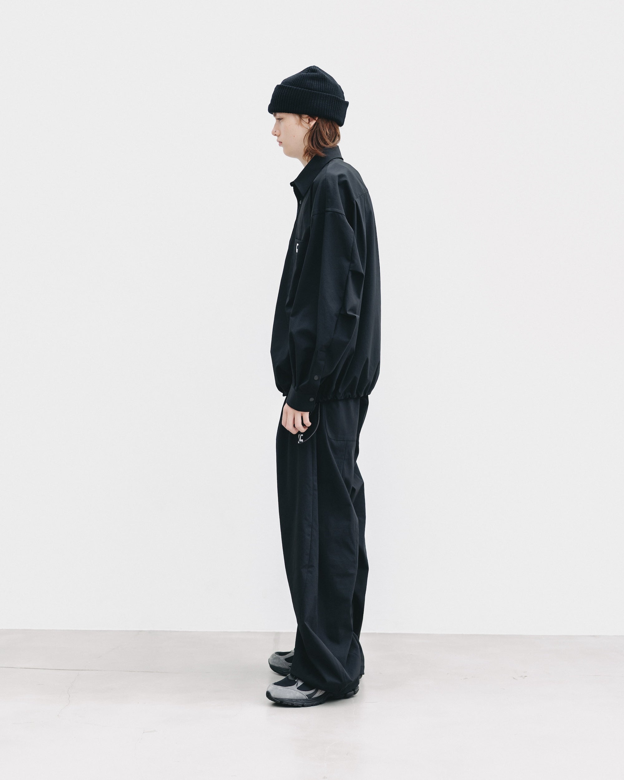 【9.20 SAT 20:00- IN STOCK】CITY UNIFORM L/S PULLOVER SHIRT (BLACK)