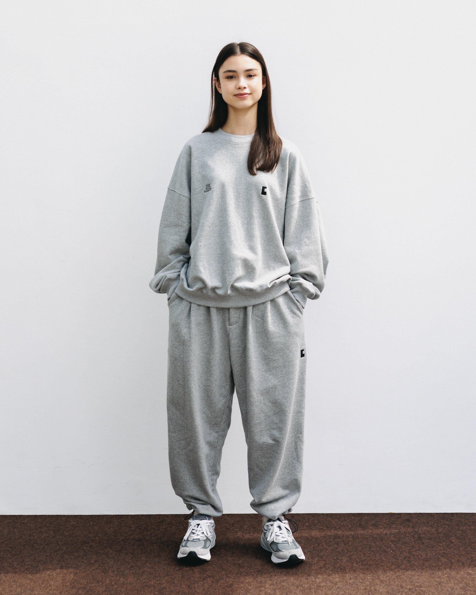 【10.15 WED 20:00- IN STOCK】"C"SWEAT WIDE TAPERED PANTS FOR YGM (GRAY)