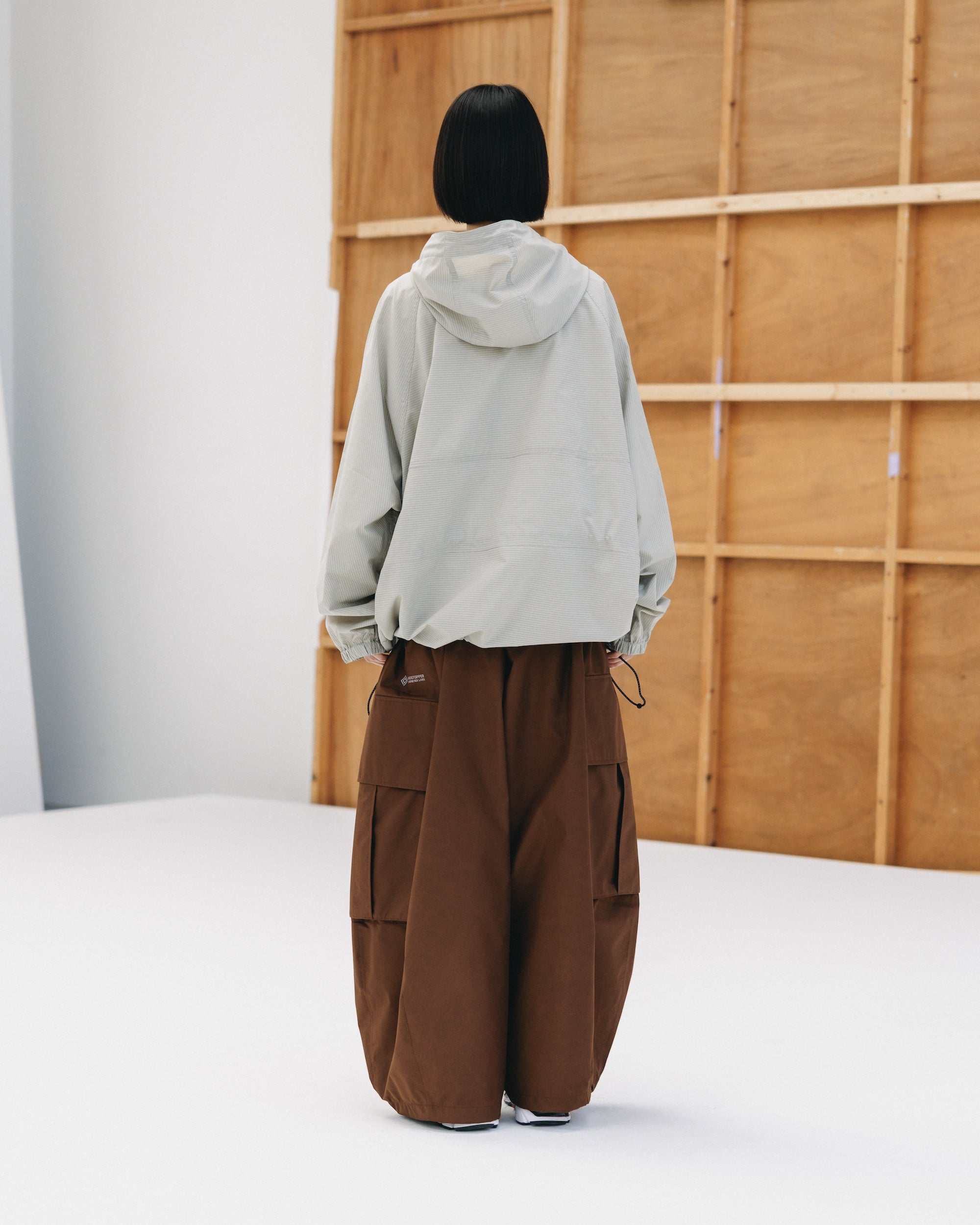 PACKABLE CITY ANORAK PARKA (BEIGE(MINI GRAPH CHECK))