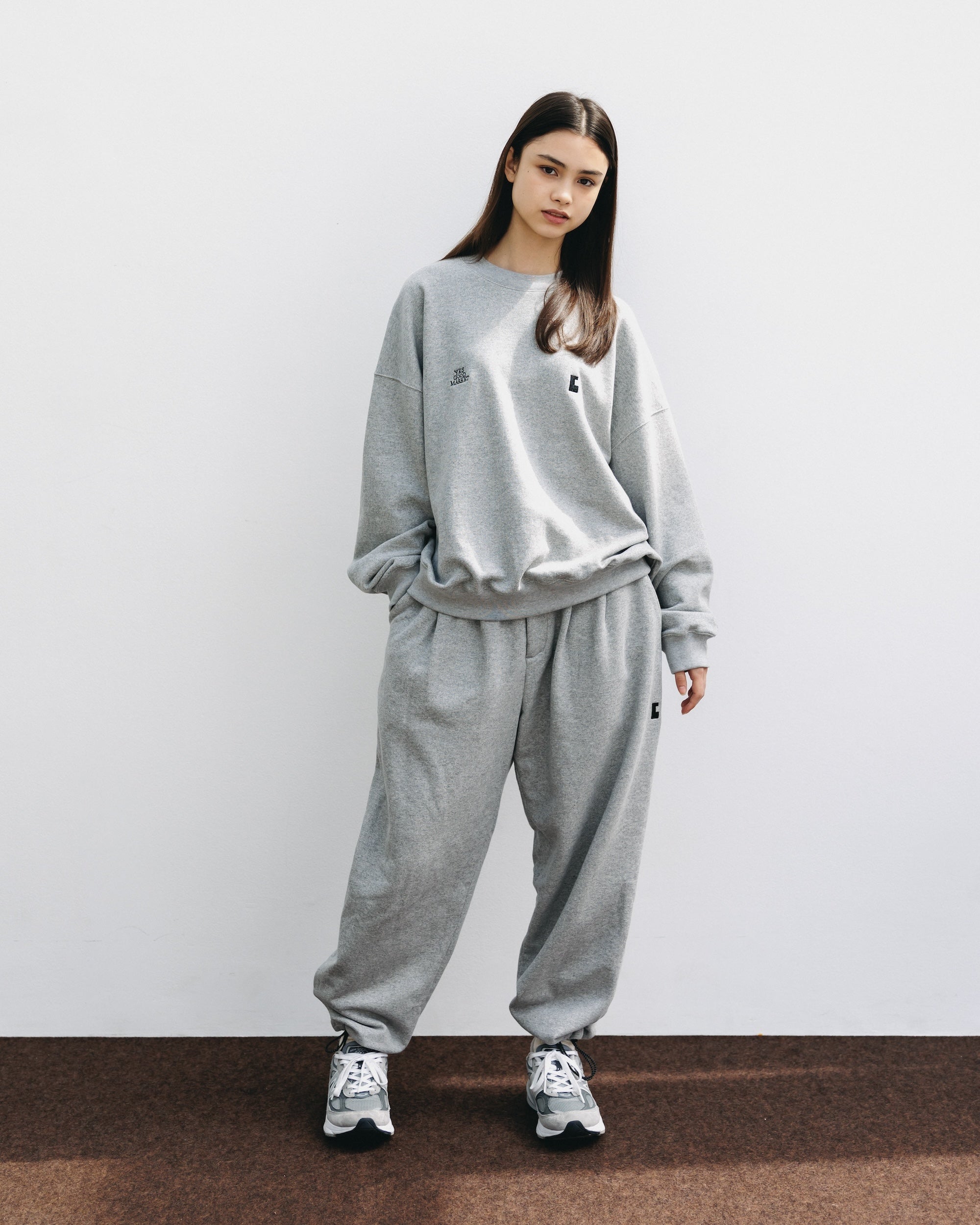 【10.15 WED 20:00- IN STOCK】"C"SWEAT WIDE TAPERED PANTS FOR YGM (GRAY)