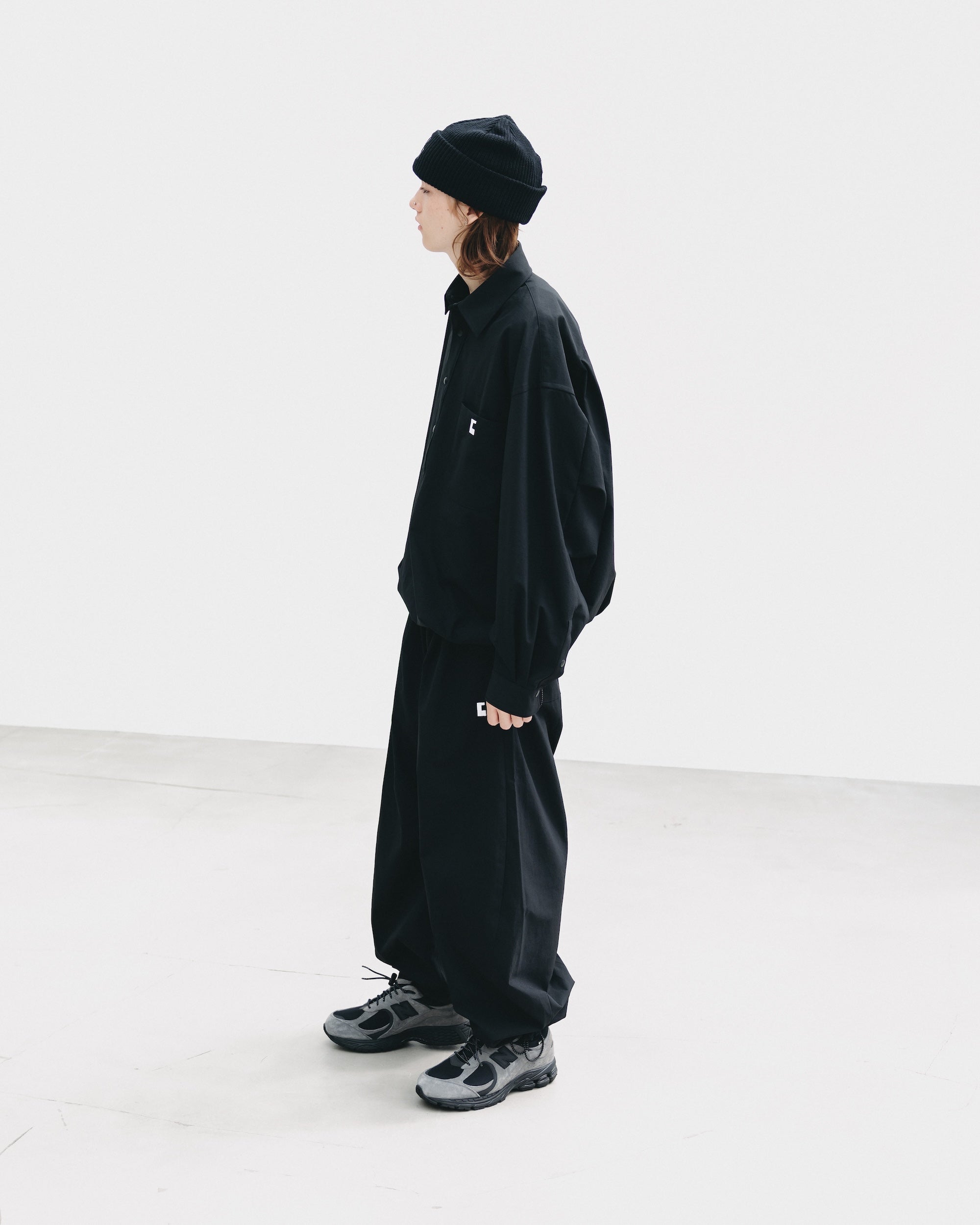 【9.20 SAT 20:00- IN STOCK】CITY UNIFORM L/S PULLOVER SHIRT (BLACK)