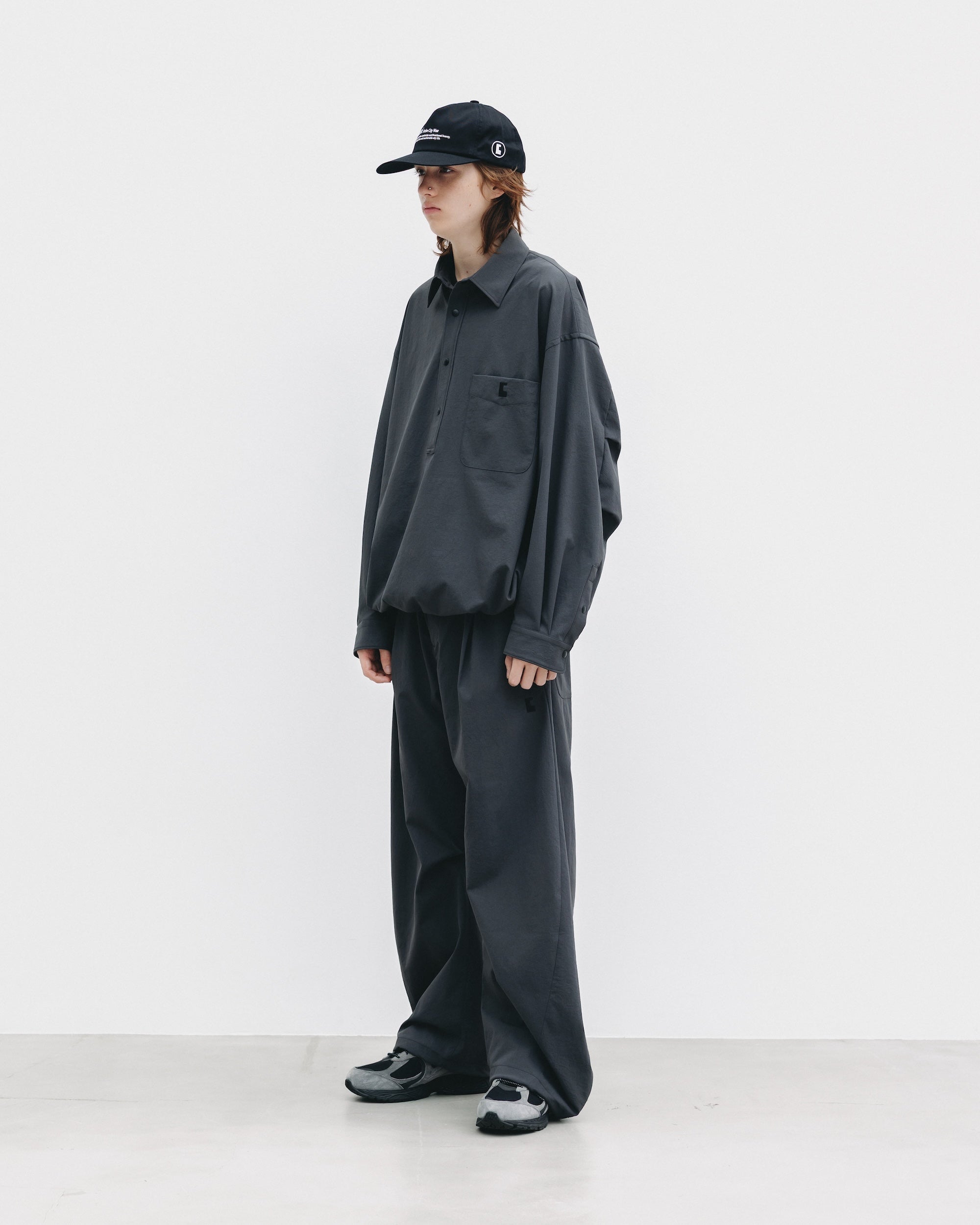 【9.20 SAT 20:00- IN STOCK】CITY UNIFORM L/S PULLOVER SHIRT (GRAY)