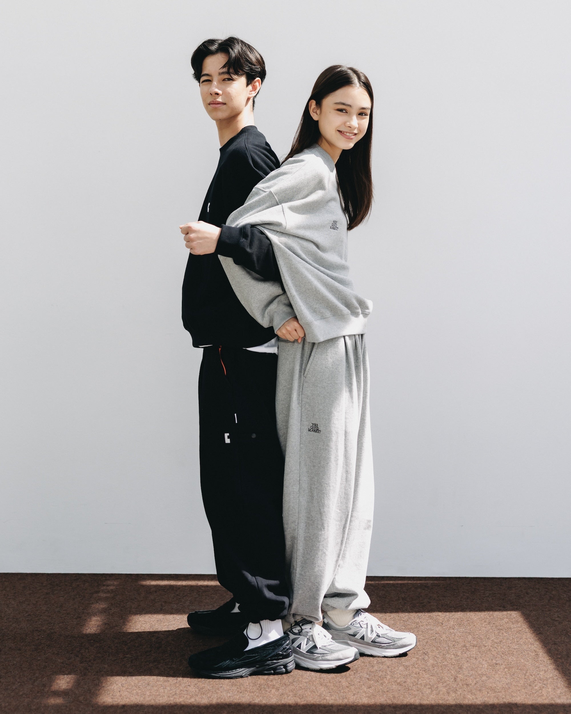 【10.15 WED 20:00- IN STOCK】"C"SWEAT WIDE TAPERED PANTS FOR YGM (BLACK)