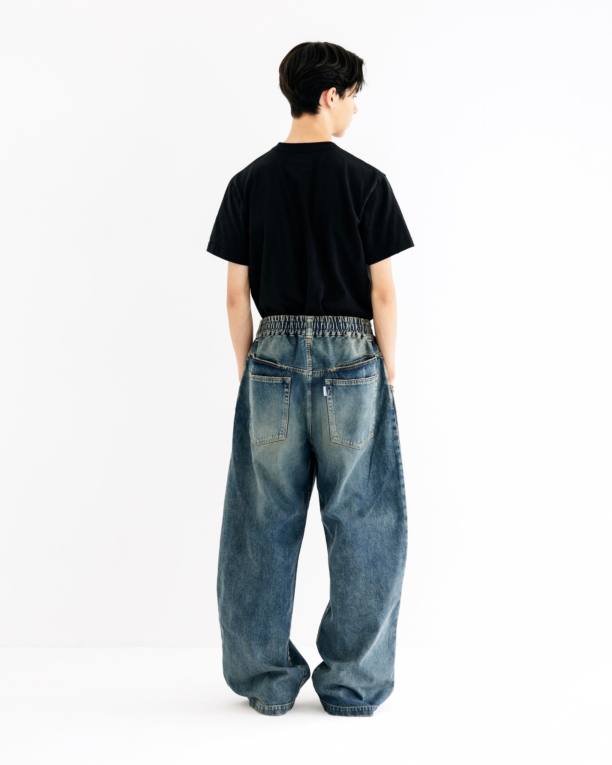 【8.30 SAT 20:00- IN STOCK】VINTAGE DYED SELVEDGE DENIM WIDE PANTS (VINTAGE INDIGO)