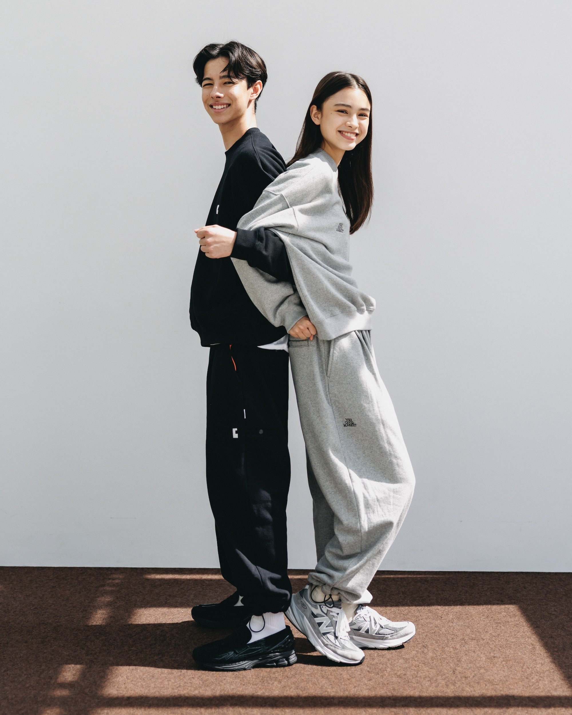【10.15 WED 20:00- IN STOCK】"C"SWEAT WIDE TAPERED PANTS FOR YGM (BLACK)