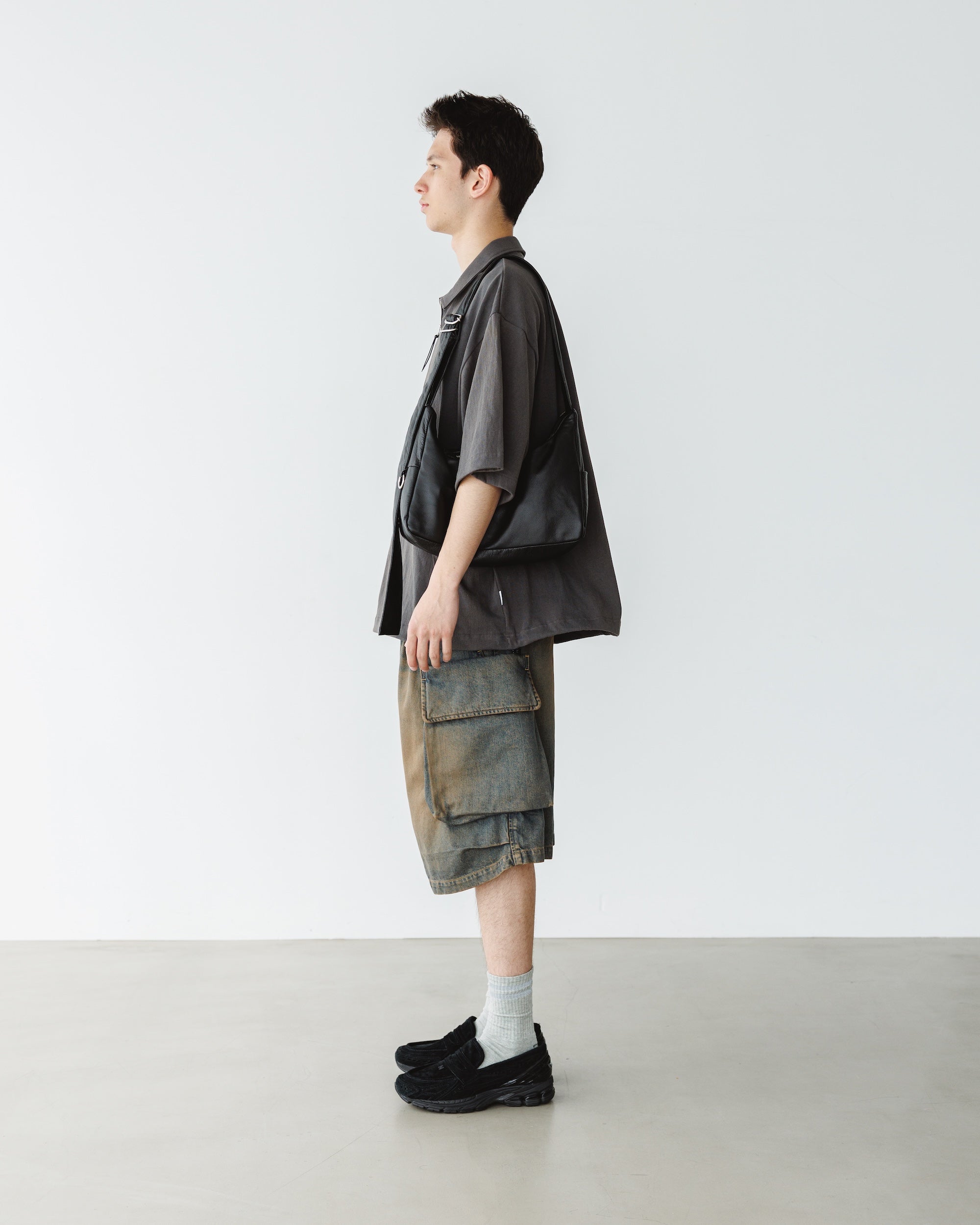 CITY S/S HALF ZIP SHIRT (BLACK)