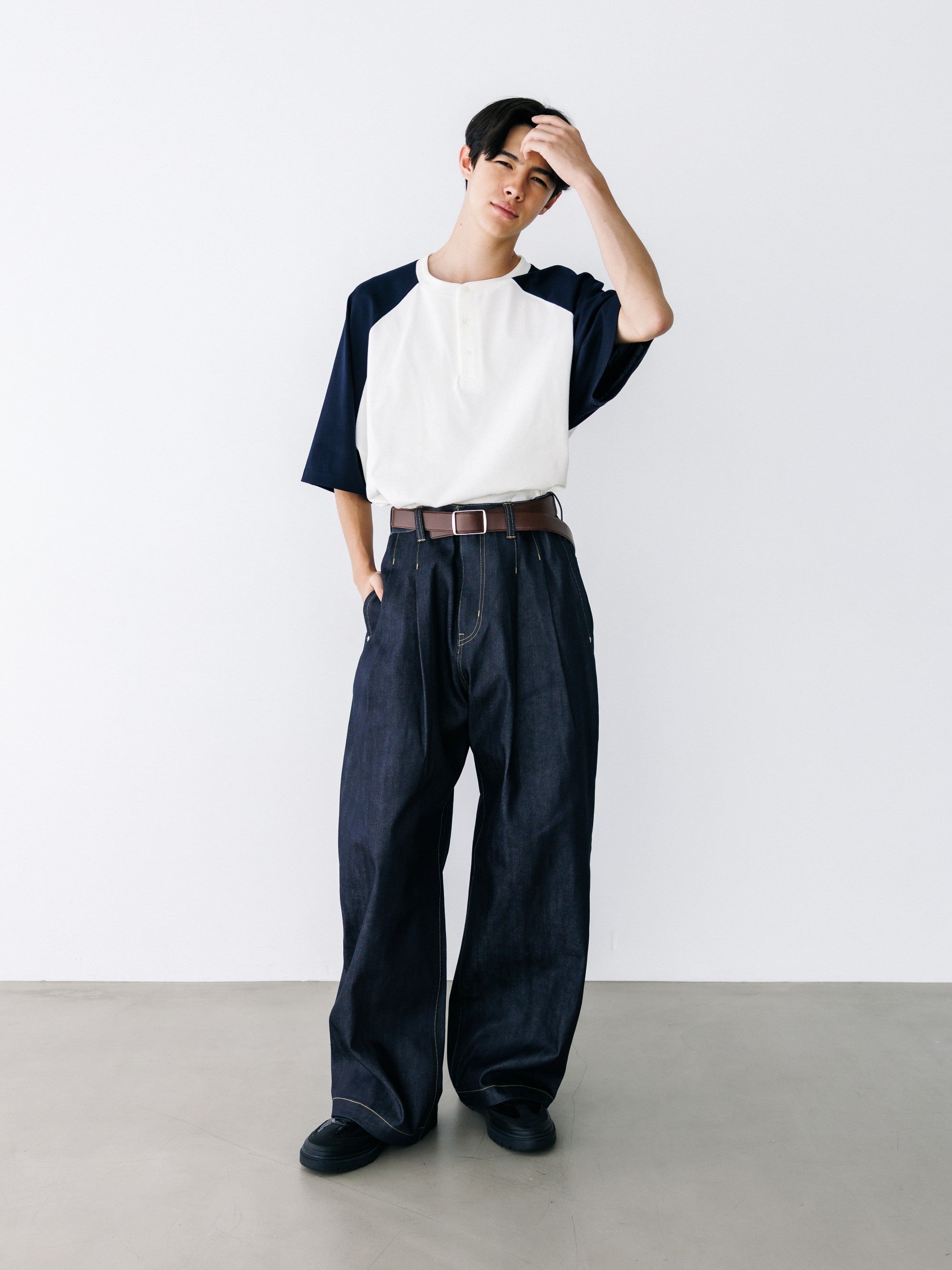 【8.19 WED 20:00- IN STOCK】RAW DENIM CITY WIDE STRAIGHT PANTS (RIGID INDIGO)