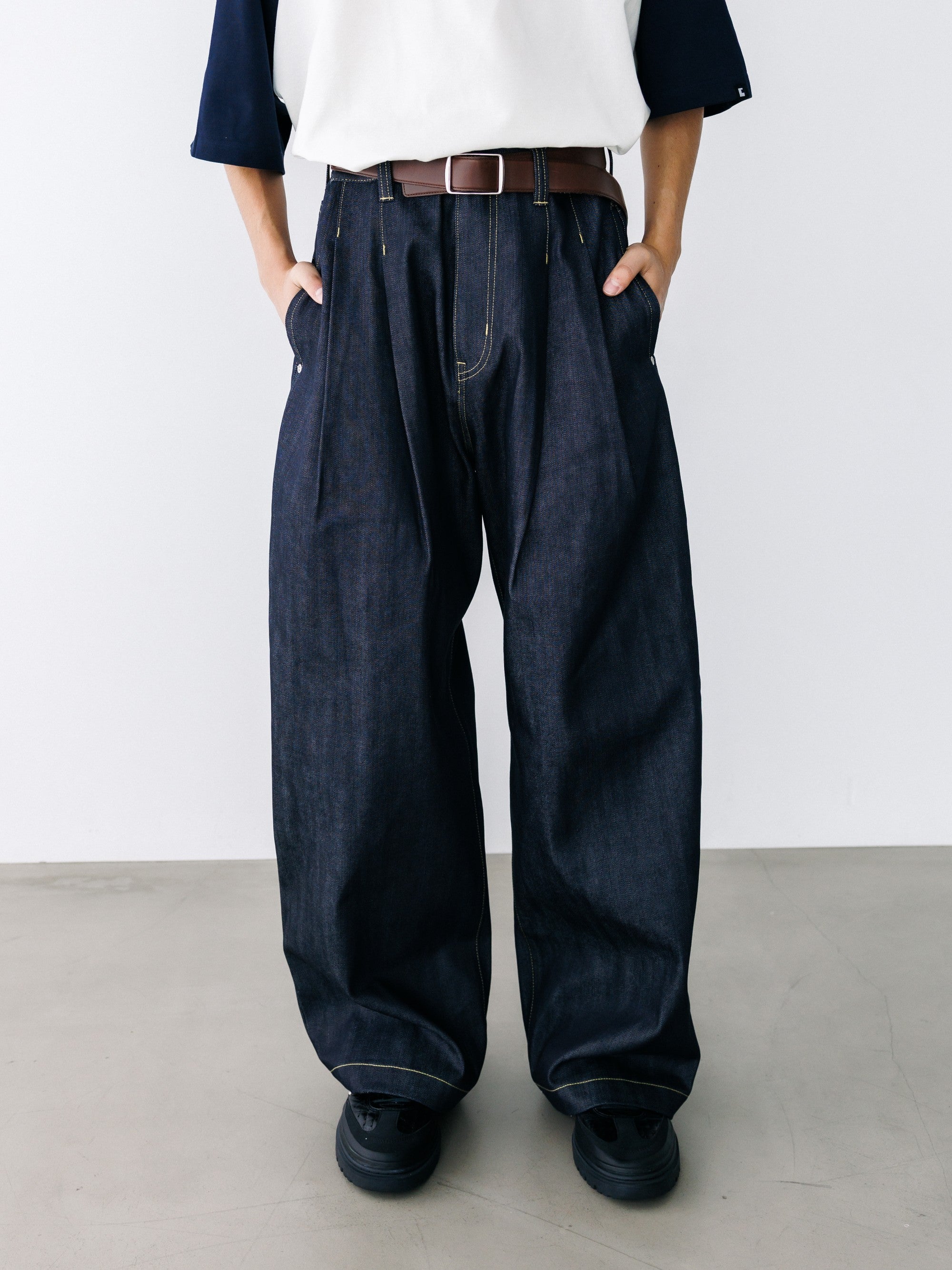 【8.19 WED 20:00- IN STOCK】HOLELESS ESSENTIAL LEATHER BELT (BROWN)