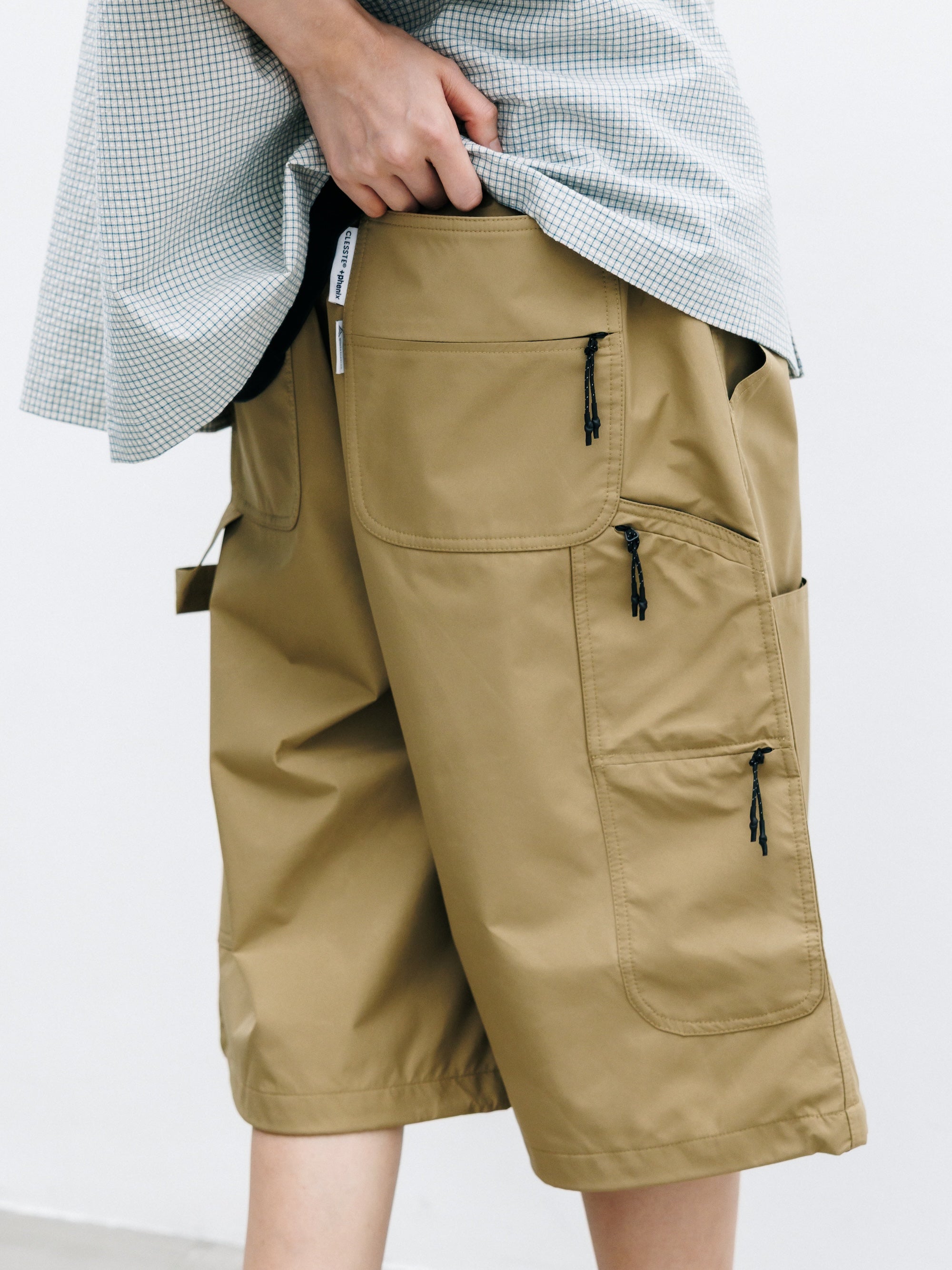 【7.22 WED 20:00- IN STOCK】+phenix WINDSTOPPER® by GORE-TEX LABS CITY DOUBLE KNEE WORKER HALF PANTS (CAMEL BEIGE)