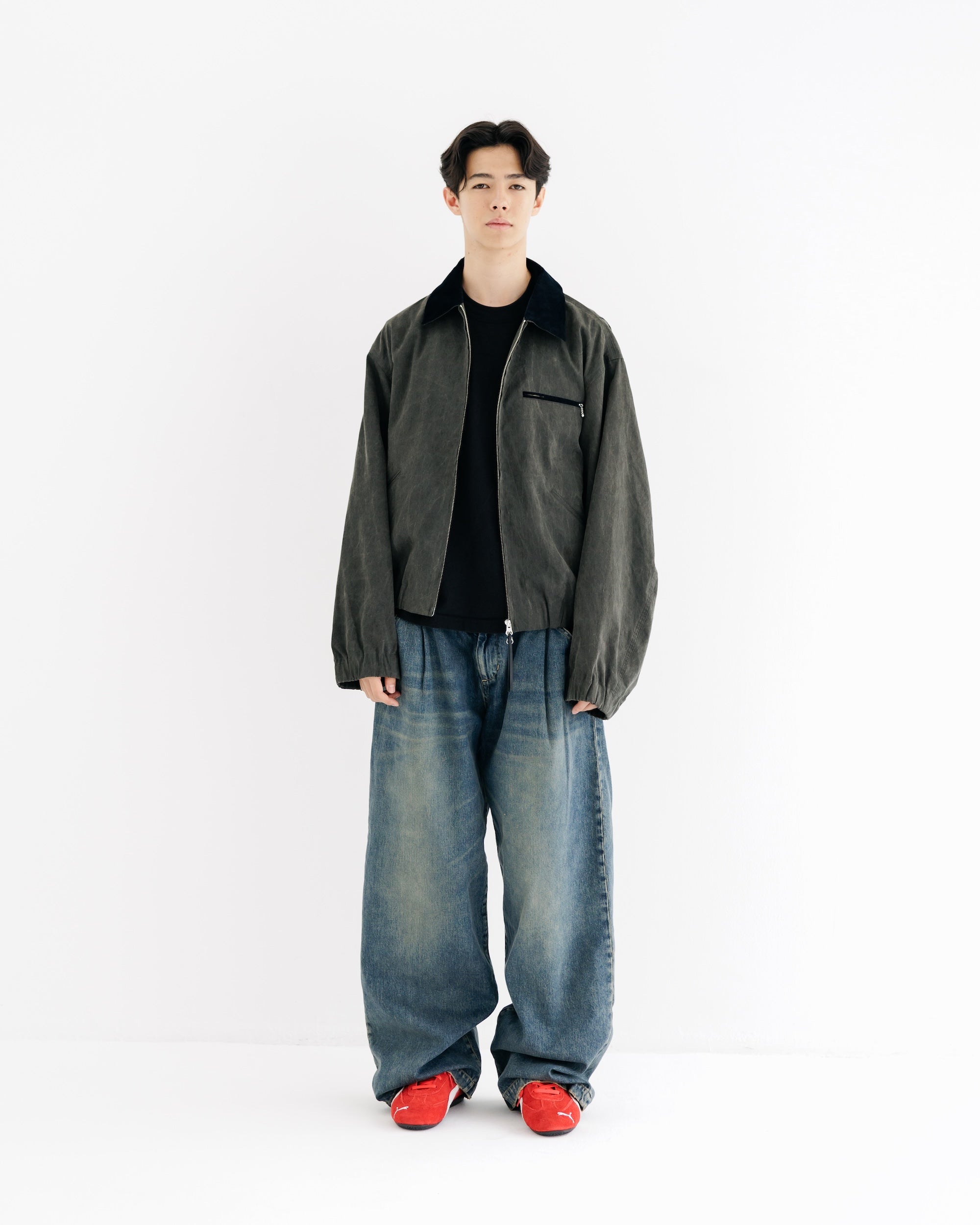 【8.30 SAT 20:00- IN STOCK】VINTAGE COTTON WORKER JACKET (BLACK)