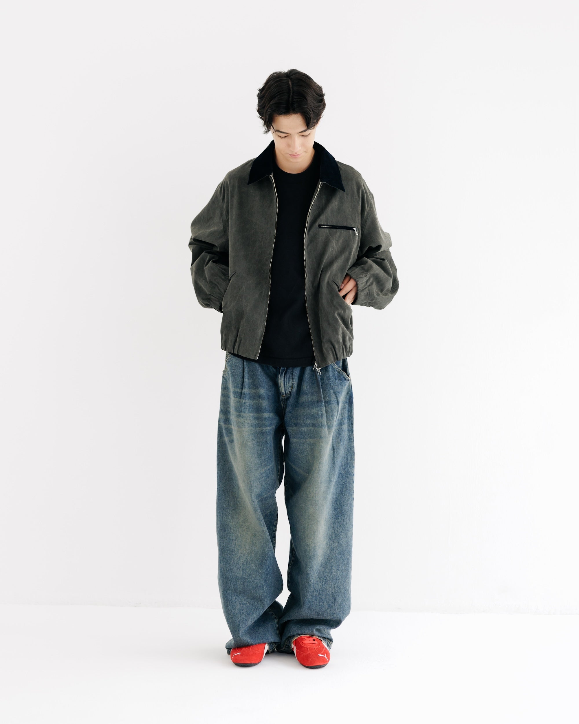【8.30 SAT 20:00- IN STOCK】VINTAGE COTTON WORKER JACKET (BLACK)