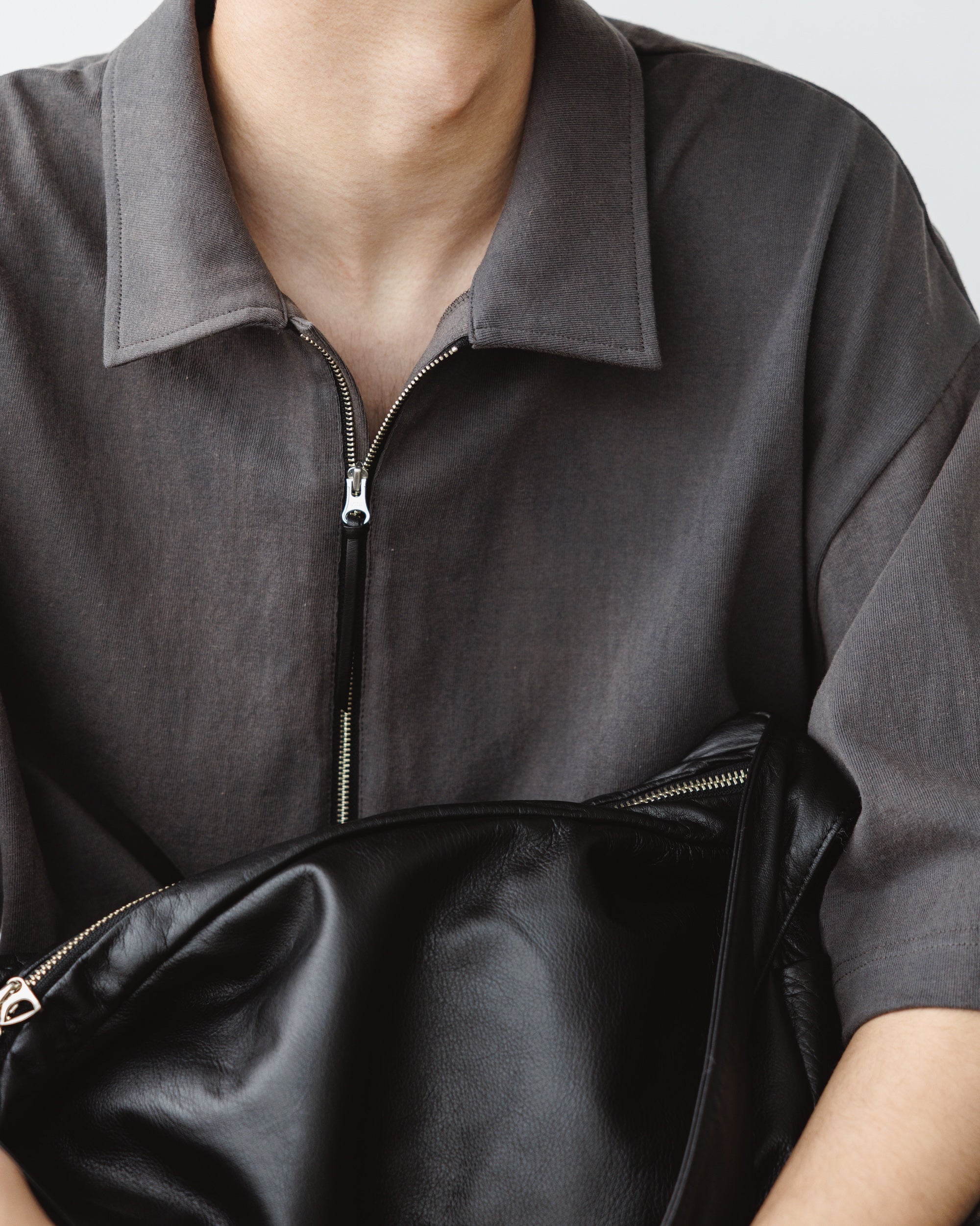 CITY S/S HALF ZIP SHIRT (BLACK)