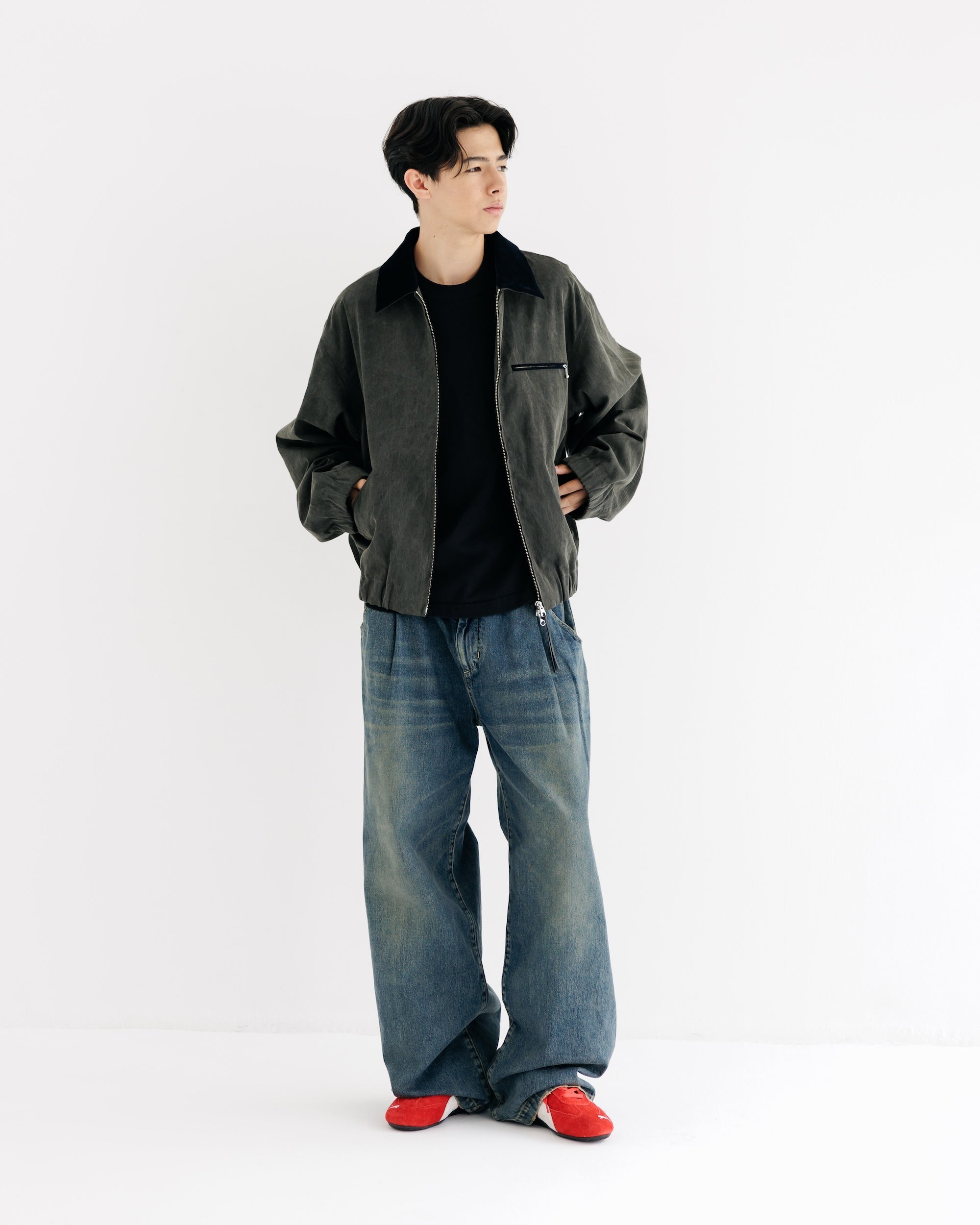 【8.30 SAT 20:00- IN STOCK】VINTAGE COTTON WORKER JACKET (BLACK)