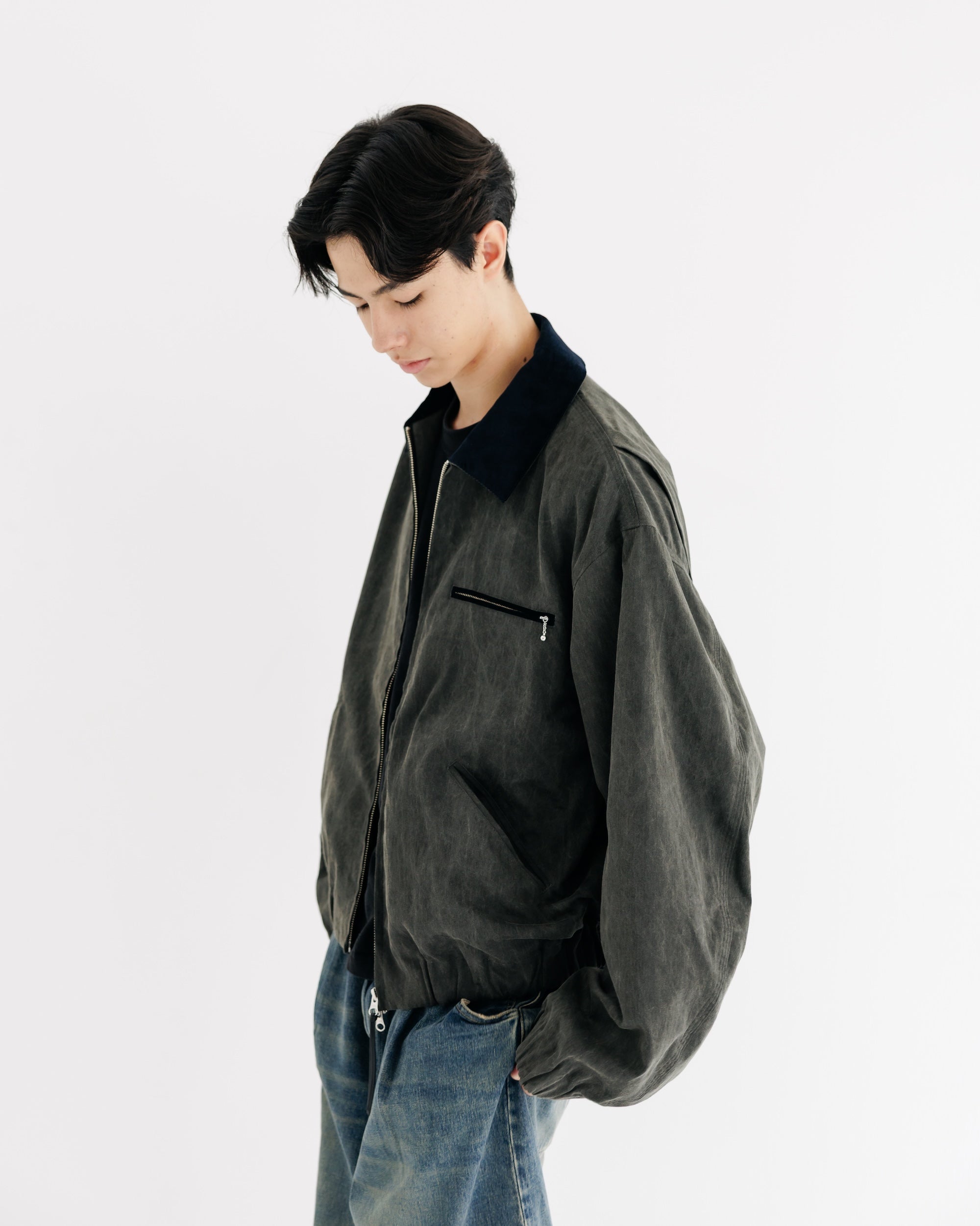 【8.30 SAT 20:00- IN STOCK】VINTAGE COTTON WORKER JACKET (BLACK)
