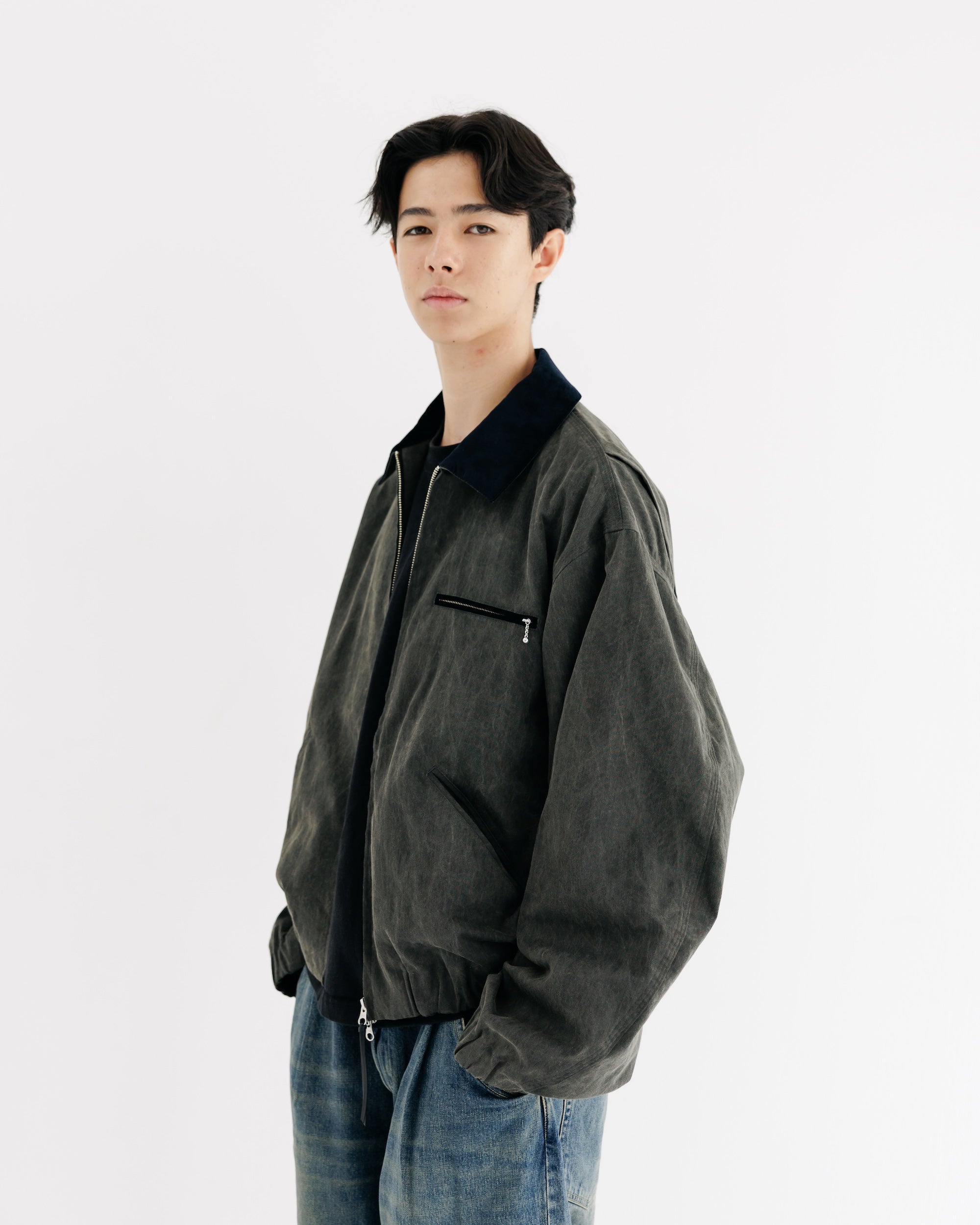 【8.30 SAT 20:00- IN STOCK】VINTAGE COTTON WORKER JACKET (BLACK)