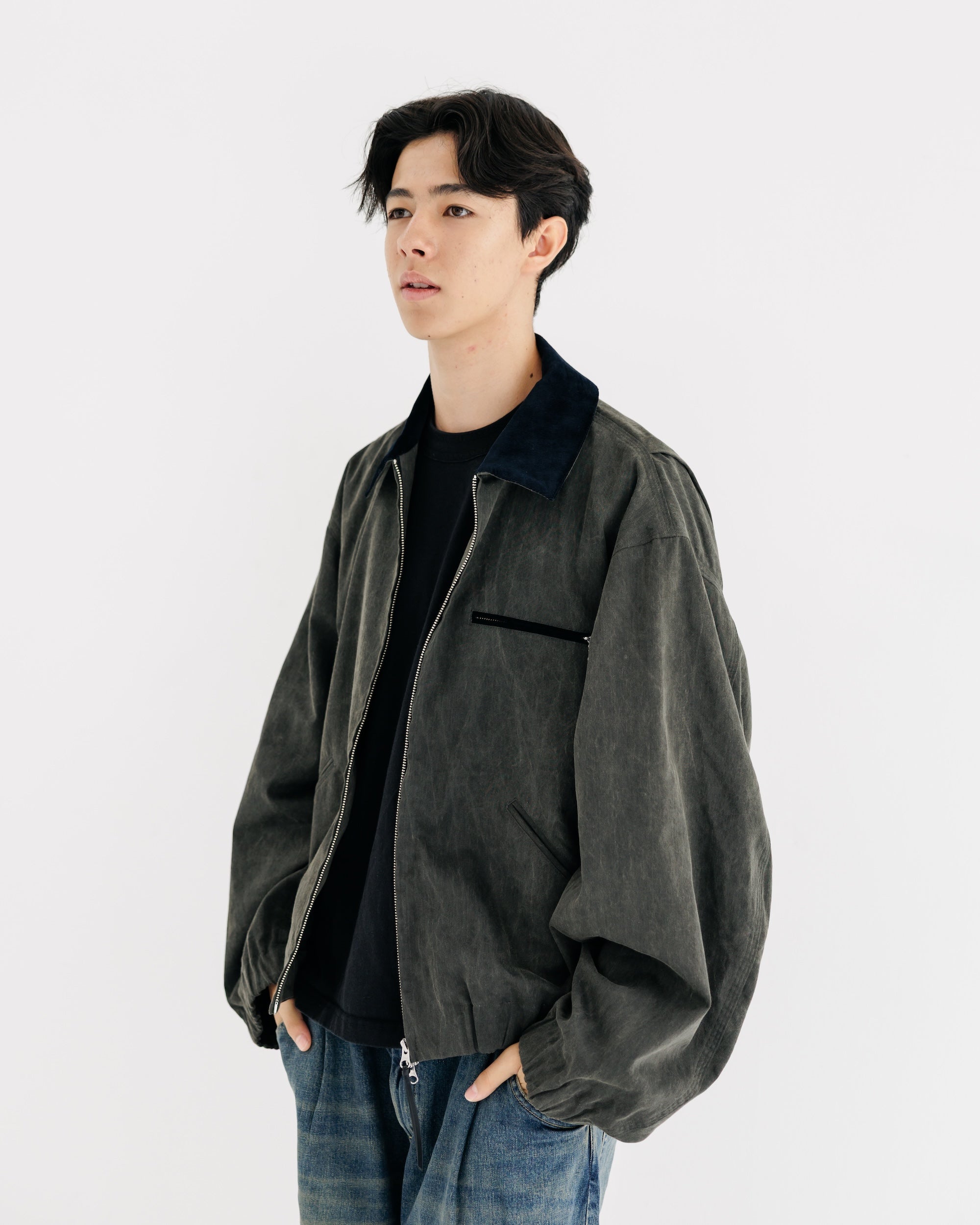 【8.30 SAT 20:00- IN STOCK】VINTAGE COTTON WORKER JACKET (BLACK)