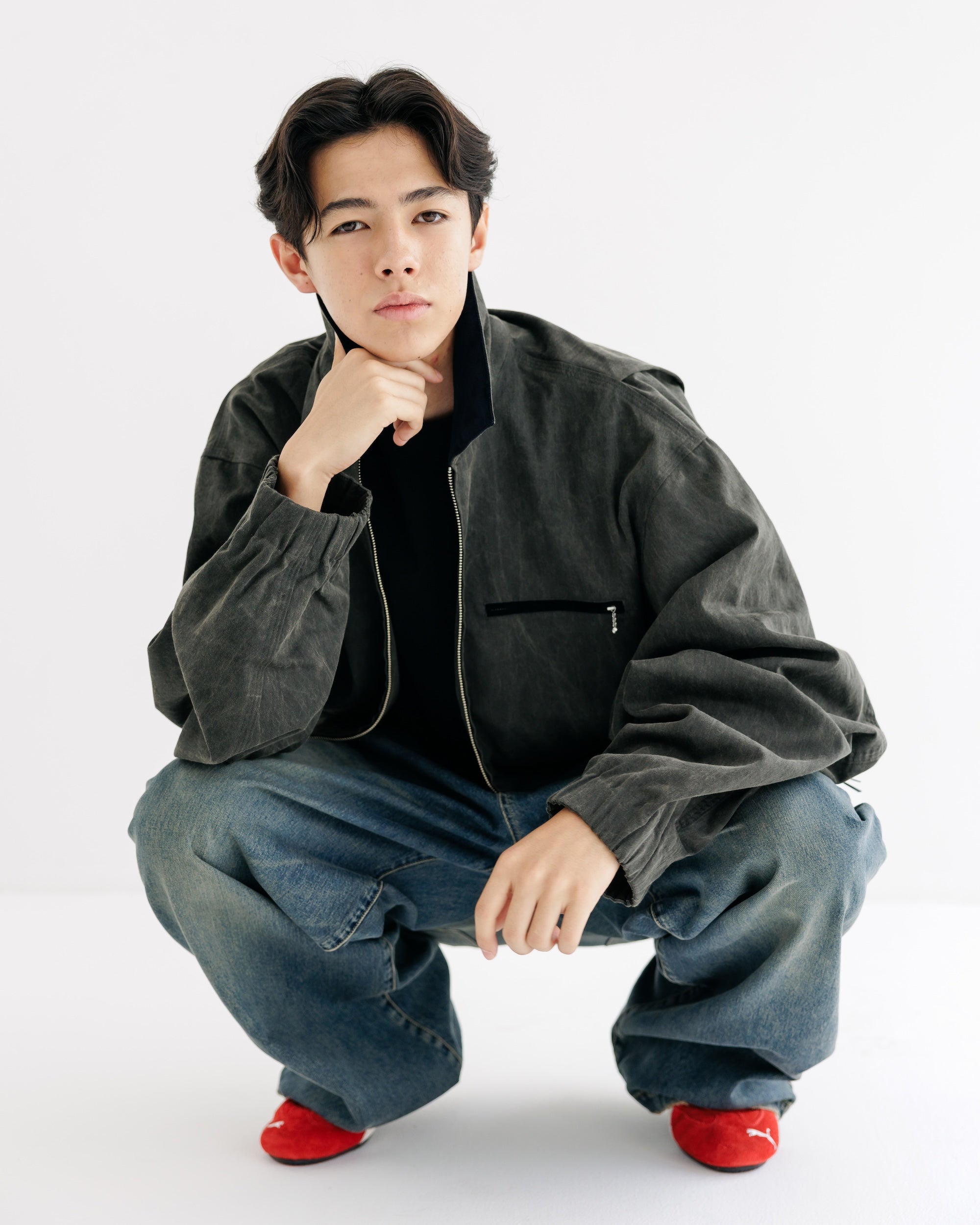 【8.30 SAT 20:00- IN STOCK】VINTAGE COTTON WORKER JACKET (BLACK)