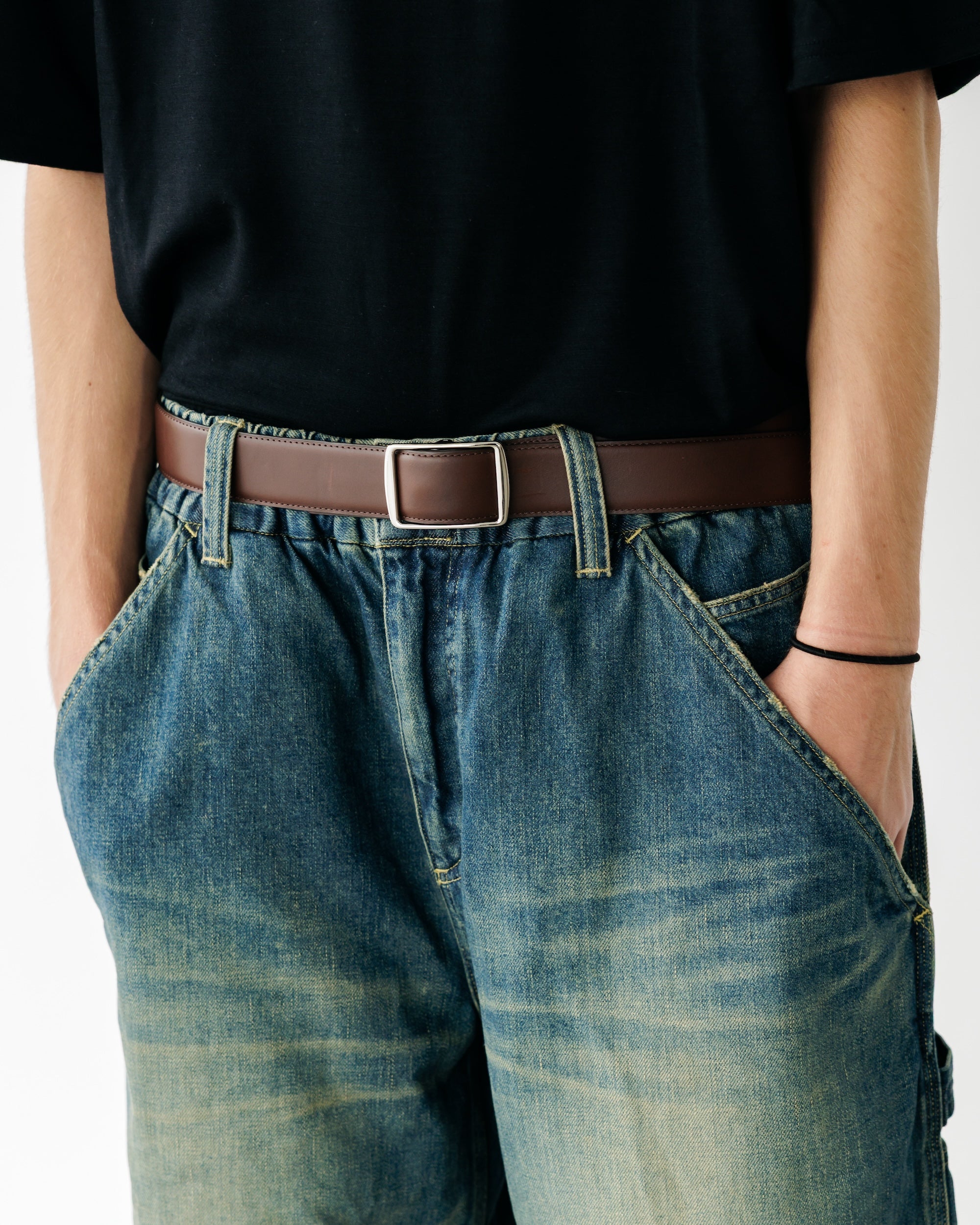 VINTAGE DYED SELVEDGE DENIM WORKER HALF PANTS (VINTAGE INDIGO)