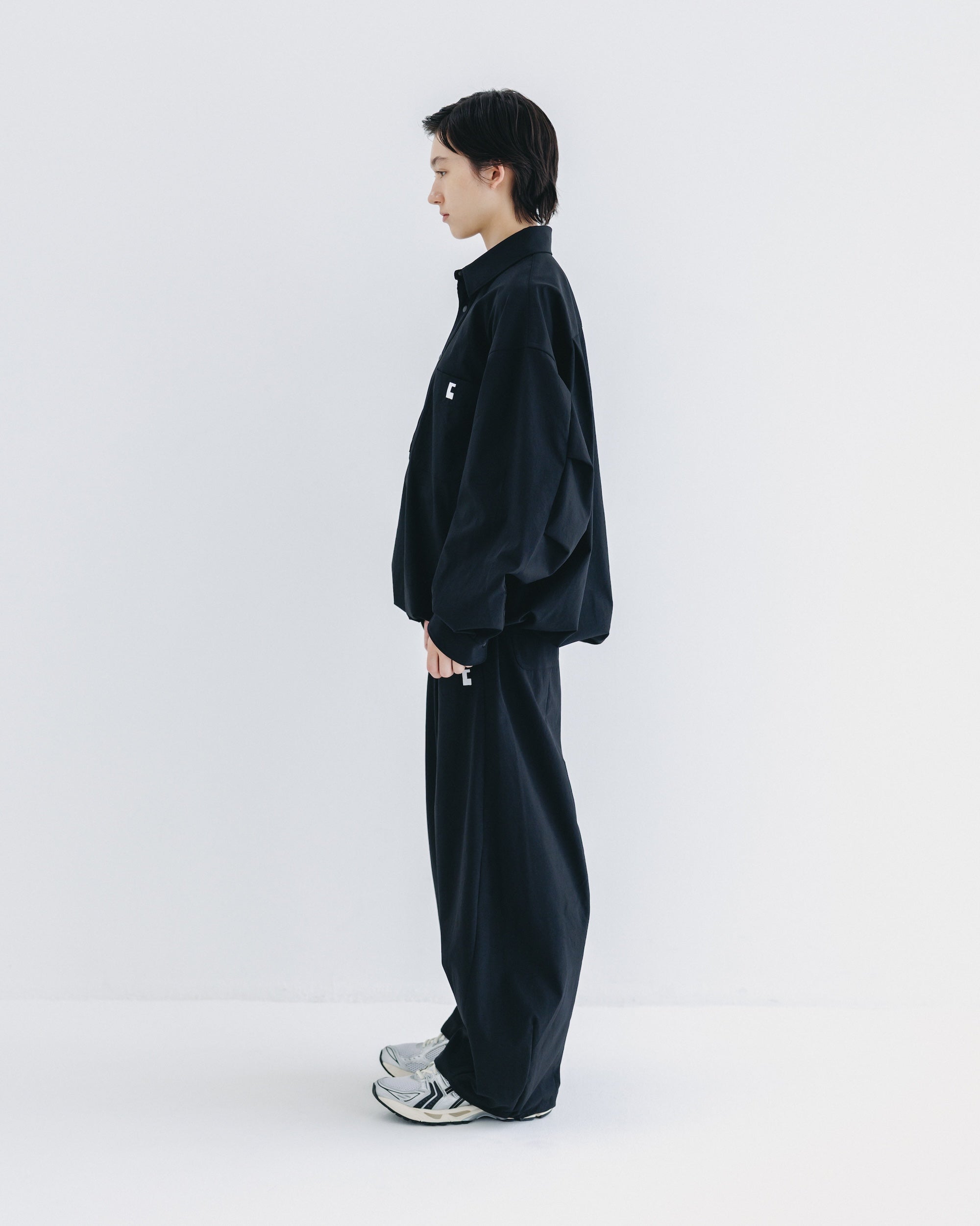 【9.20 SAT 20:00- IN STOCK】CITY UNIFORM L/S PULLOVER SHIRT (BLACK)