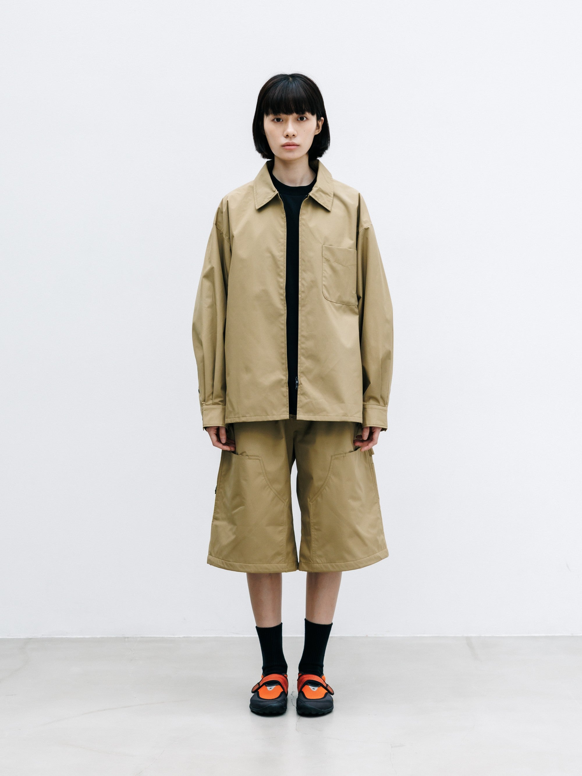 【8.8 SAT 20:00- IN STOCK】+phenix WINDSTOPPER® by GORE-TEX LABS CITY UNIFORM ZIPUP L/S SHIRT (CAMEL BEIGE)