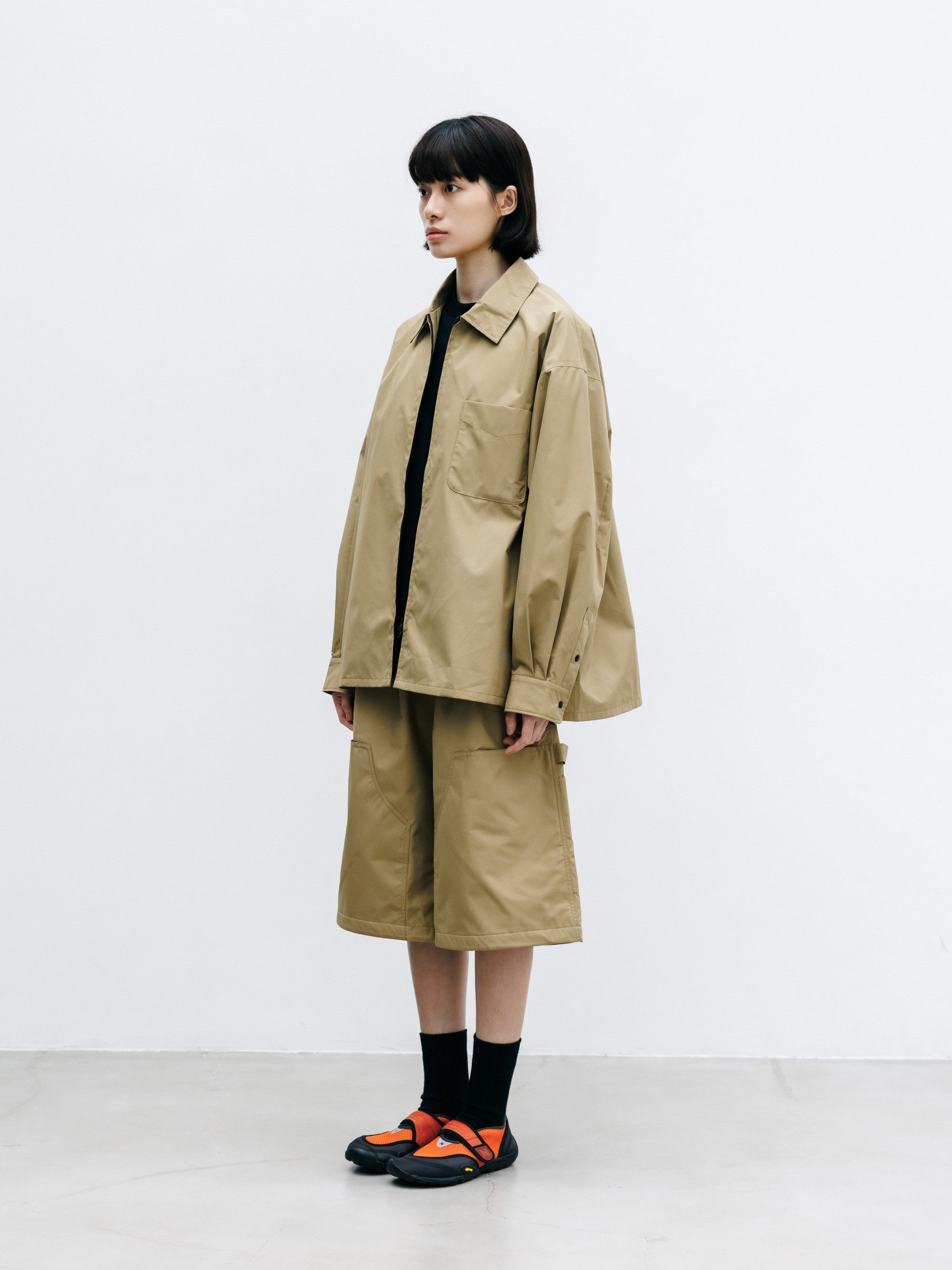 【8.8 SAT 20:00- IN STOCK】+phenix WINDSTOPPER® by GORE-TEX LABS CITY UNIFORM ZIPUP L/S SHIRT (CAMEL BEIGE)