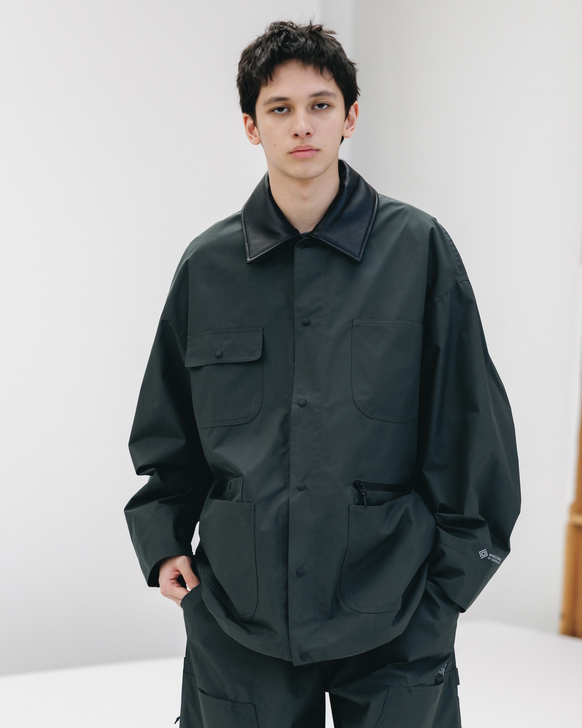 +phenix WINDSTOPPER® BY GORE-TEX LABS CITY STORAGE COVERALL JACKET (ASPHALT GRAY)
