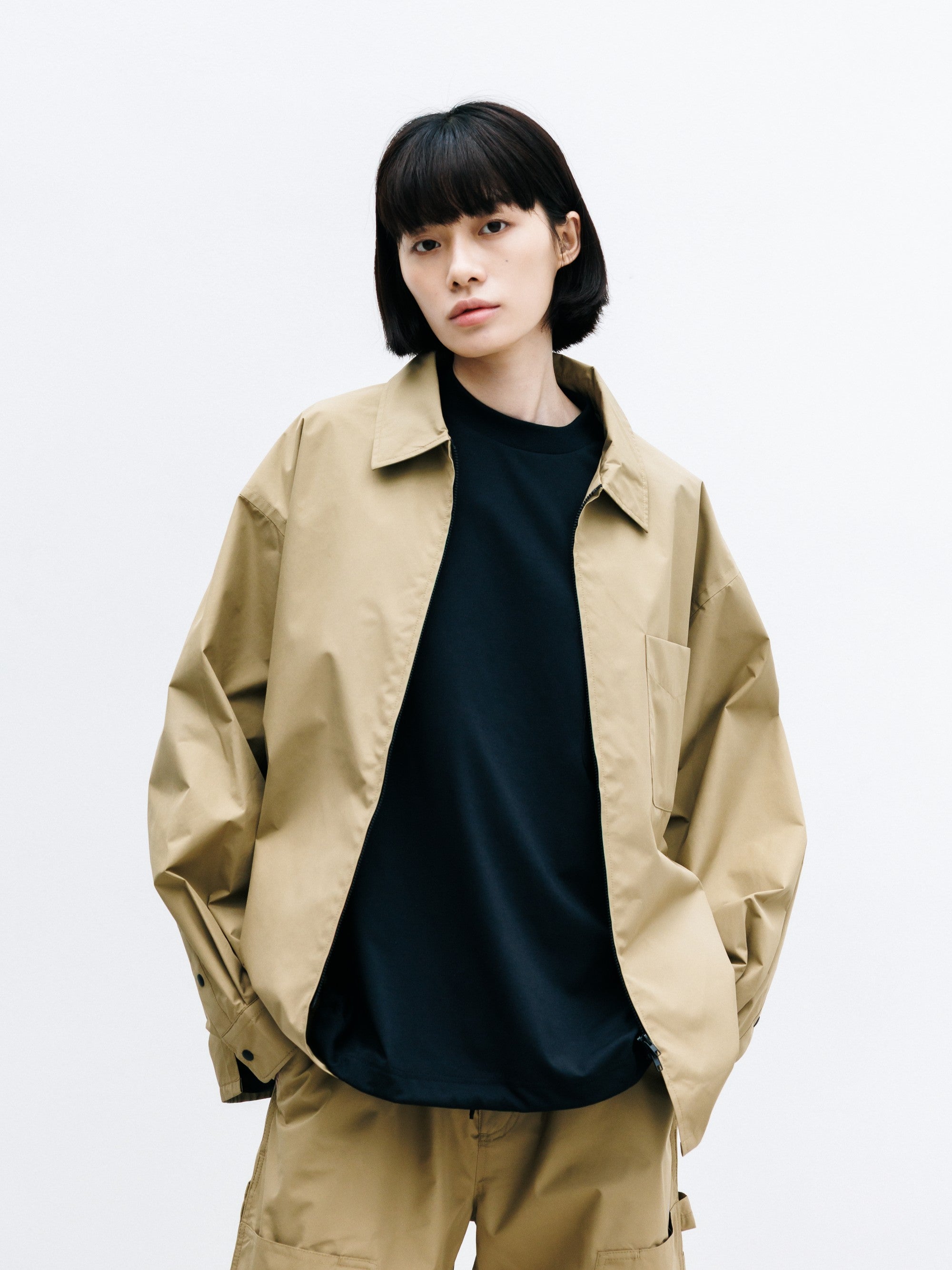 【8.8 SAT 20:00- IN STOCK】+phenix WINDSTOPPER® by GORE-TEX LABS CITY UNIFORM ZIPUP L/S SHIRT (CAMEL BEIGE)