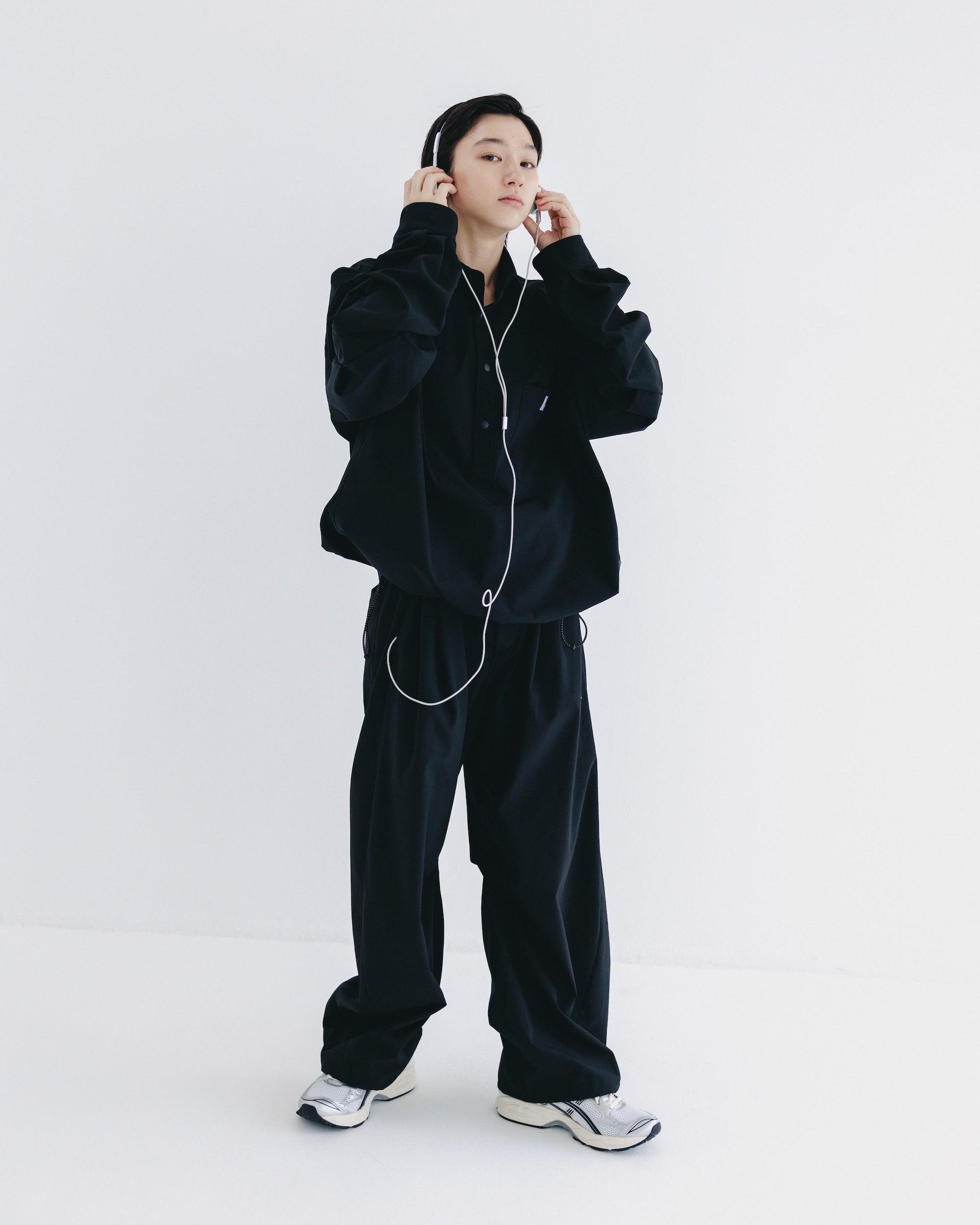 【9.20 SAT 20:00- IN STOCK】CITY UNIFORM L/S PULLOVER SHIRT (BLACK)