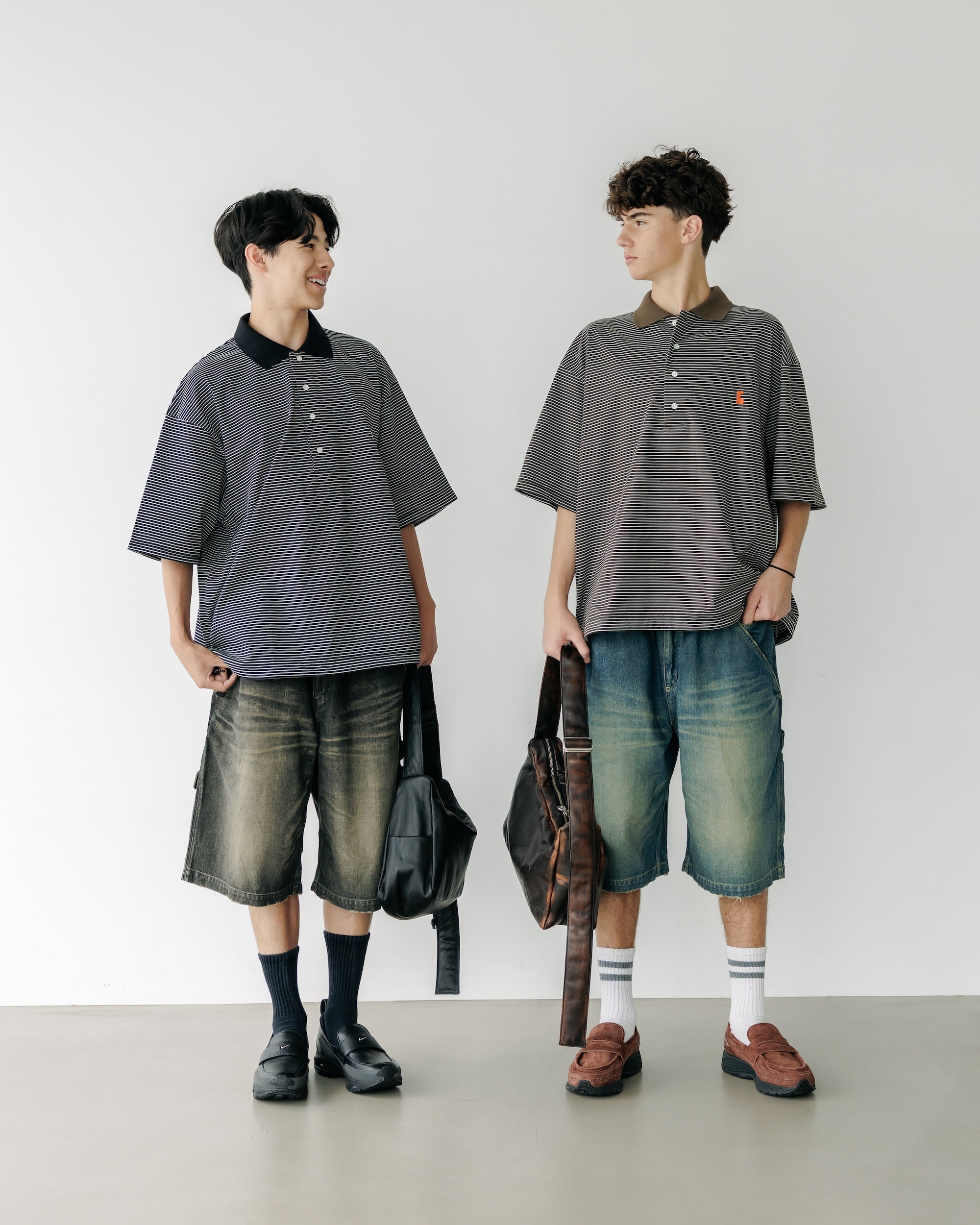 VINTAGE DYED SELVEDGE DENIM WORKER HALF PANTS (VINTAGE BLACK)