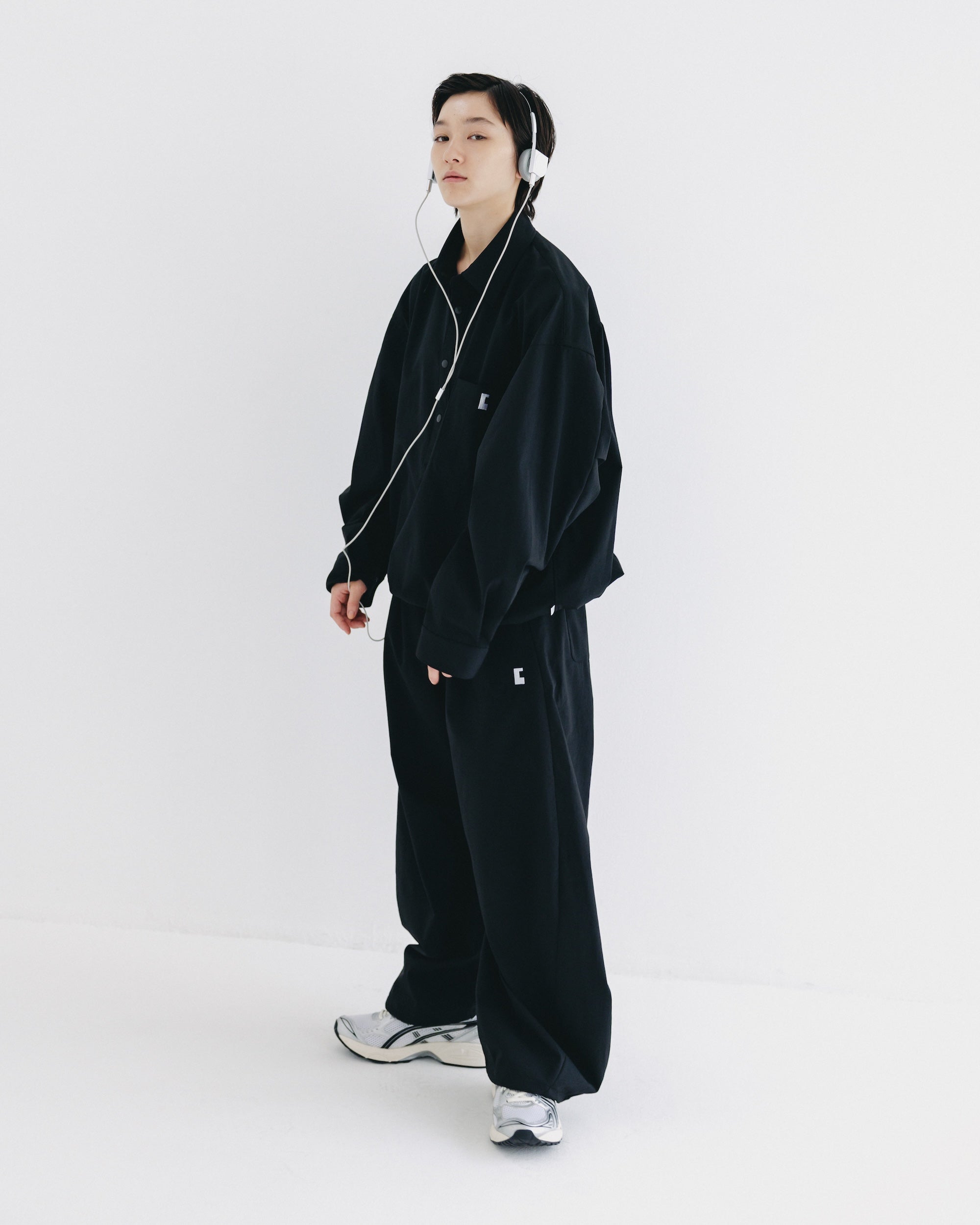 【9.20 SAT 20:00- IN STOCK】CITY UNIFORM L/S PULLOVER SHIRT (BLACK)