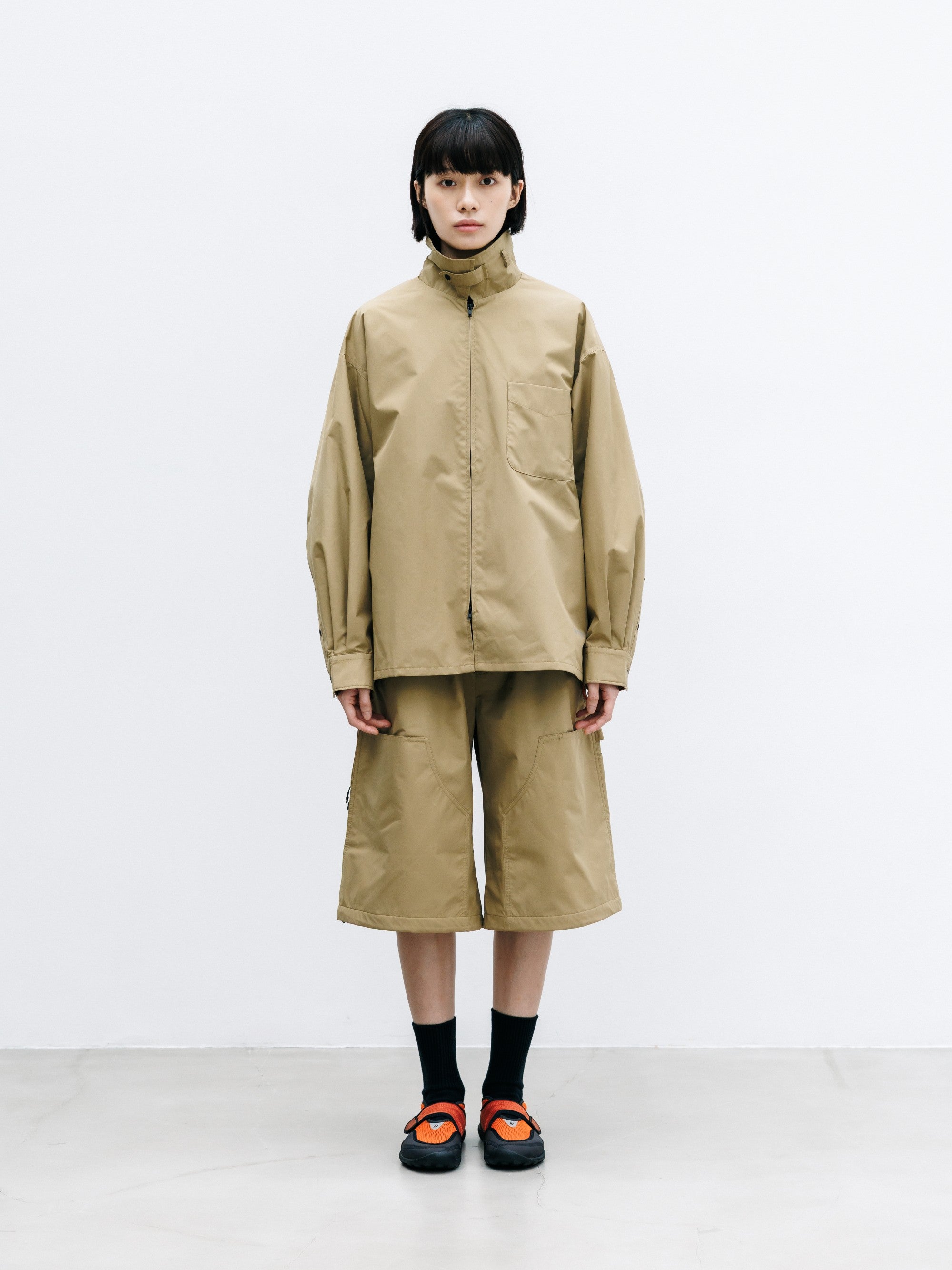 【8.8 SAT 20:00- IN STOCK】+phenix WINDSTOPPER® by GORE-TEX LABS CITY UNIFORM ZIPUP L/S SHIRT (CAMEL BEIGE)