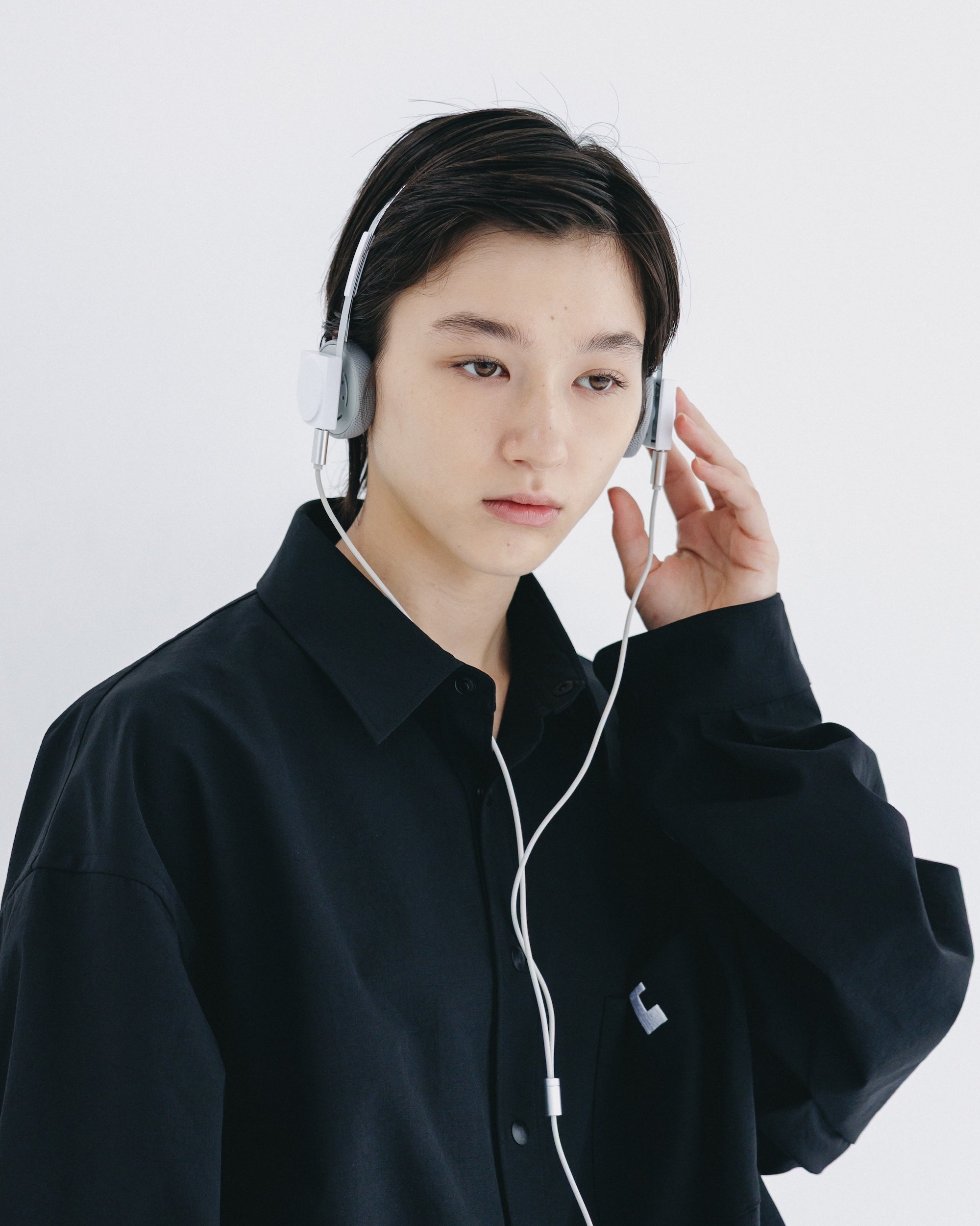 【9.20 SAT 20:00- IN STOCK】CITY UNIFORM L/S PULLOVER SHIRT (BLACK)