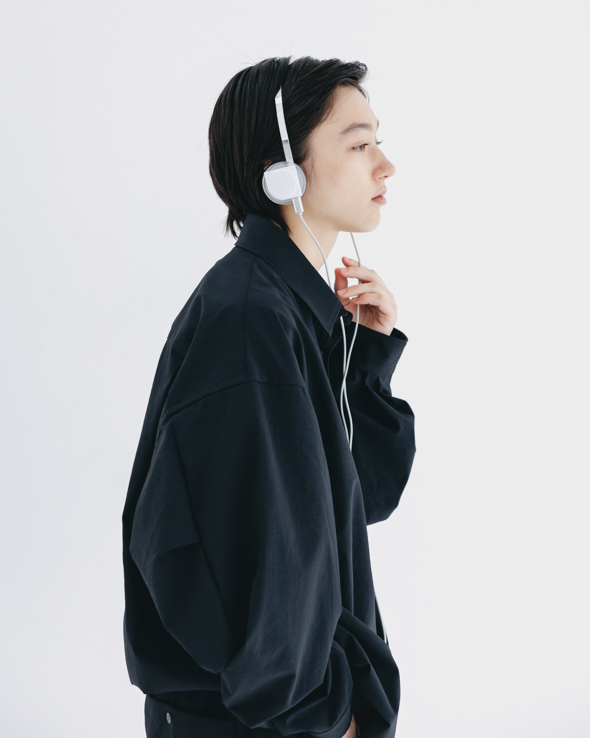 【9.20 SAT 20:00- IN STOCK】CITY UNIFORM L/S PULLOVER SHIRT (BLACK)