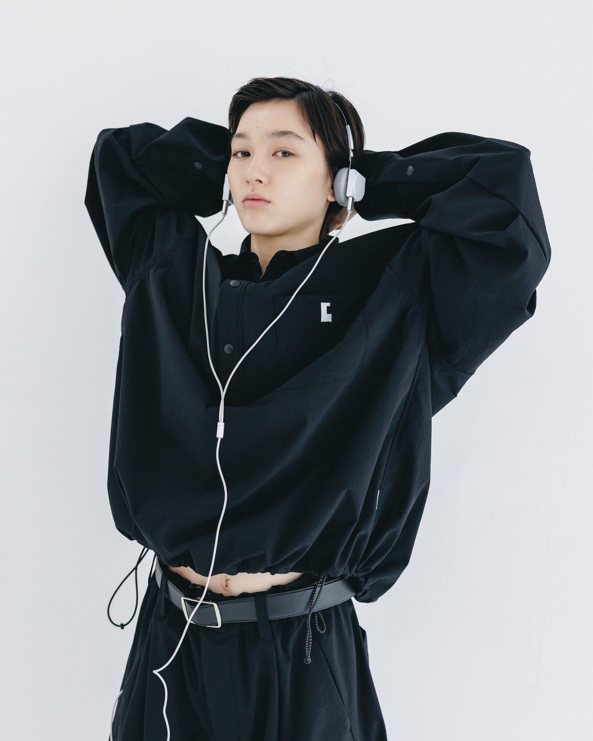 【9.20 SAT 20:00- IN STOCK】CITY UNIFORM L/S PULLOVER SHIRT (BLACK)