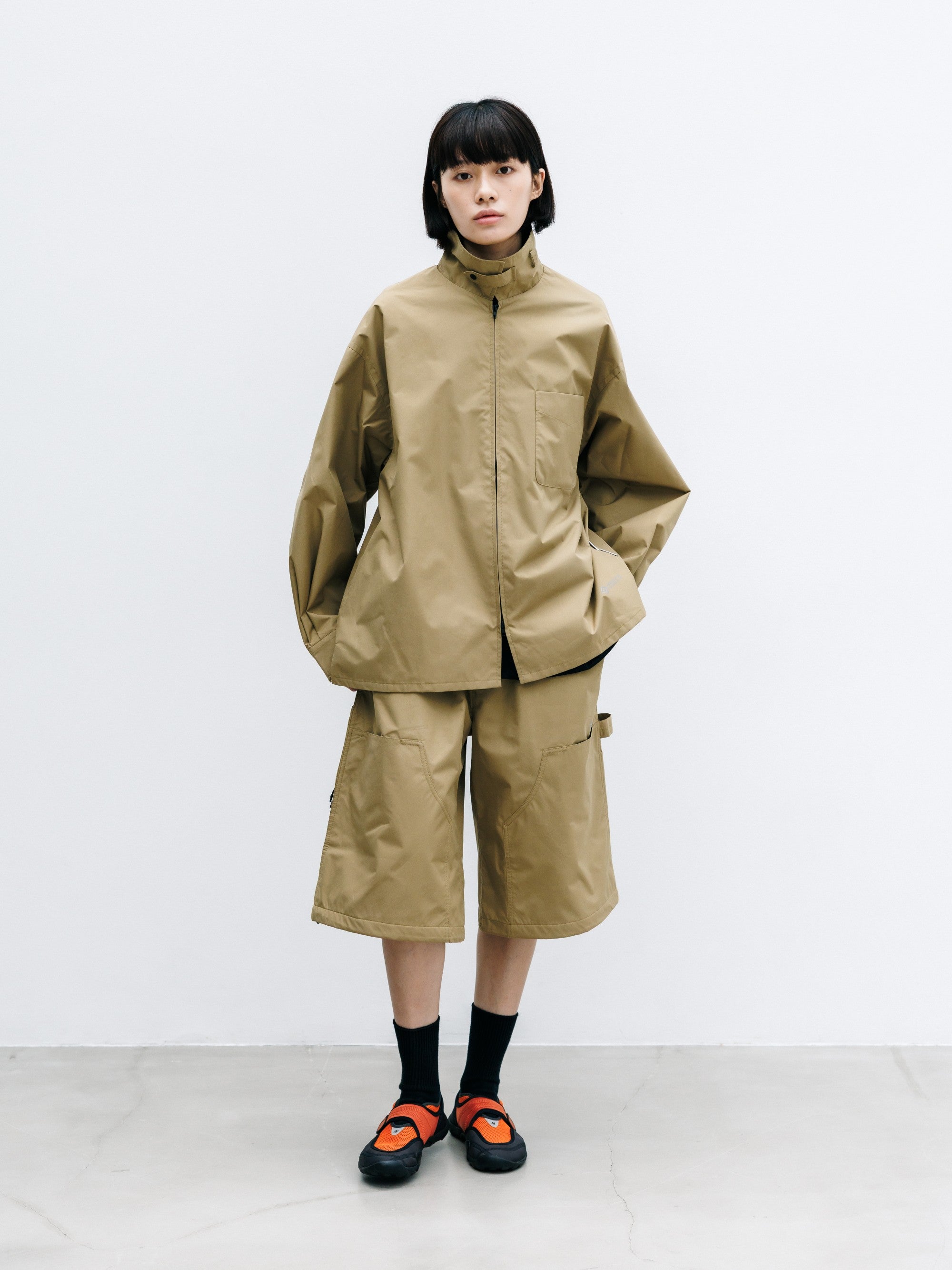 【8.8 SAT 20:00- IN STOCK】+phenix WINDSTOPPER® by GORE-TEX LABS CITY UNIFORM ZIPUP L/S SHIRT (CAMEL BEIGE)