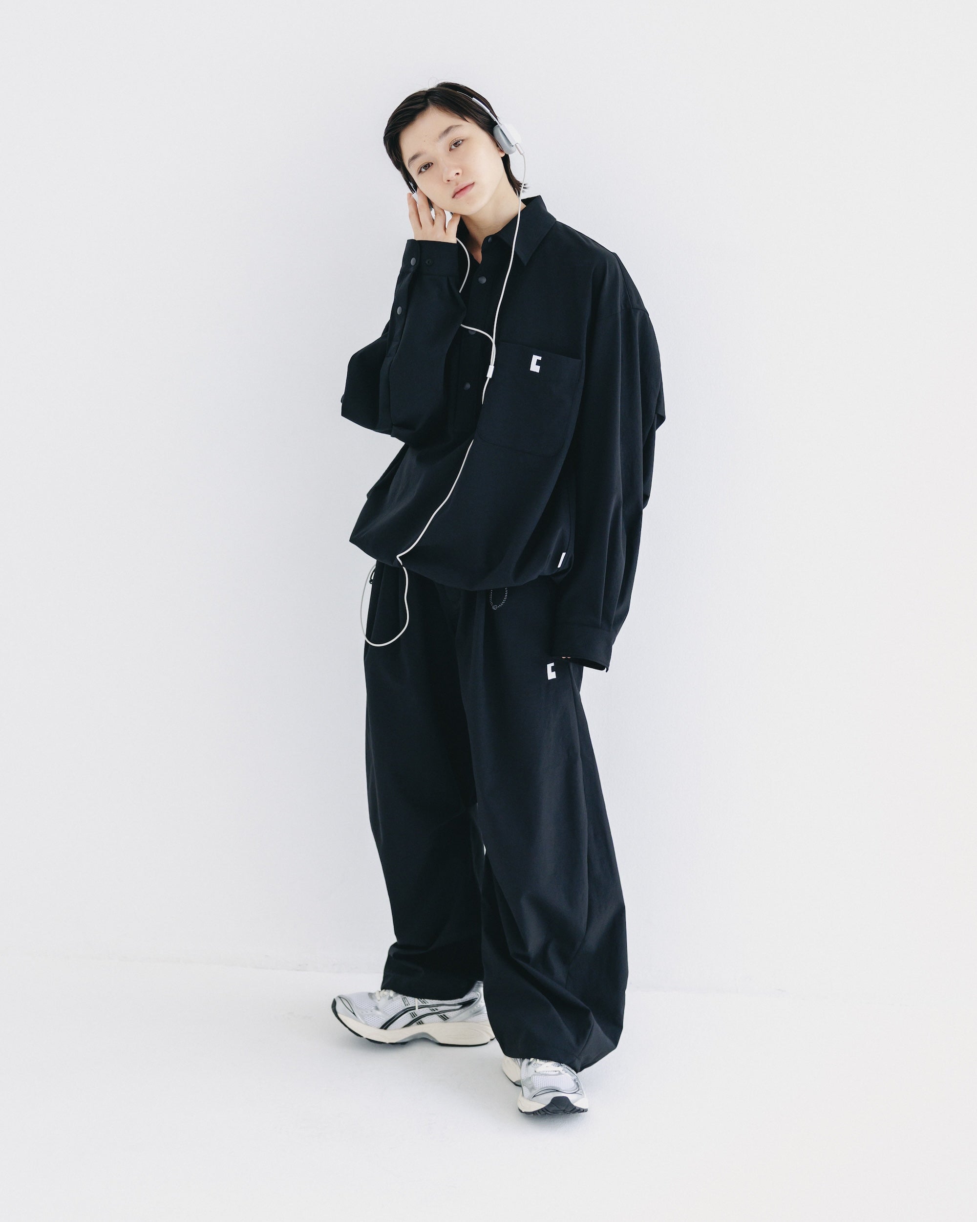【9.20 SAT 20:00- IN STOCK】CITY UNIFORM L/S PULLOVER SHIRT (BLACK)