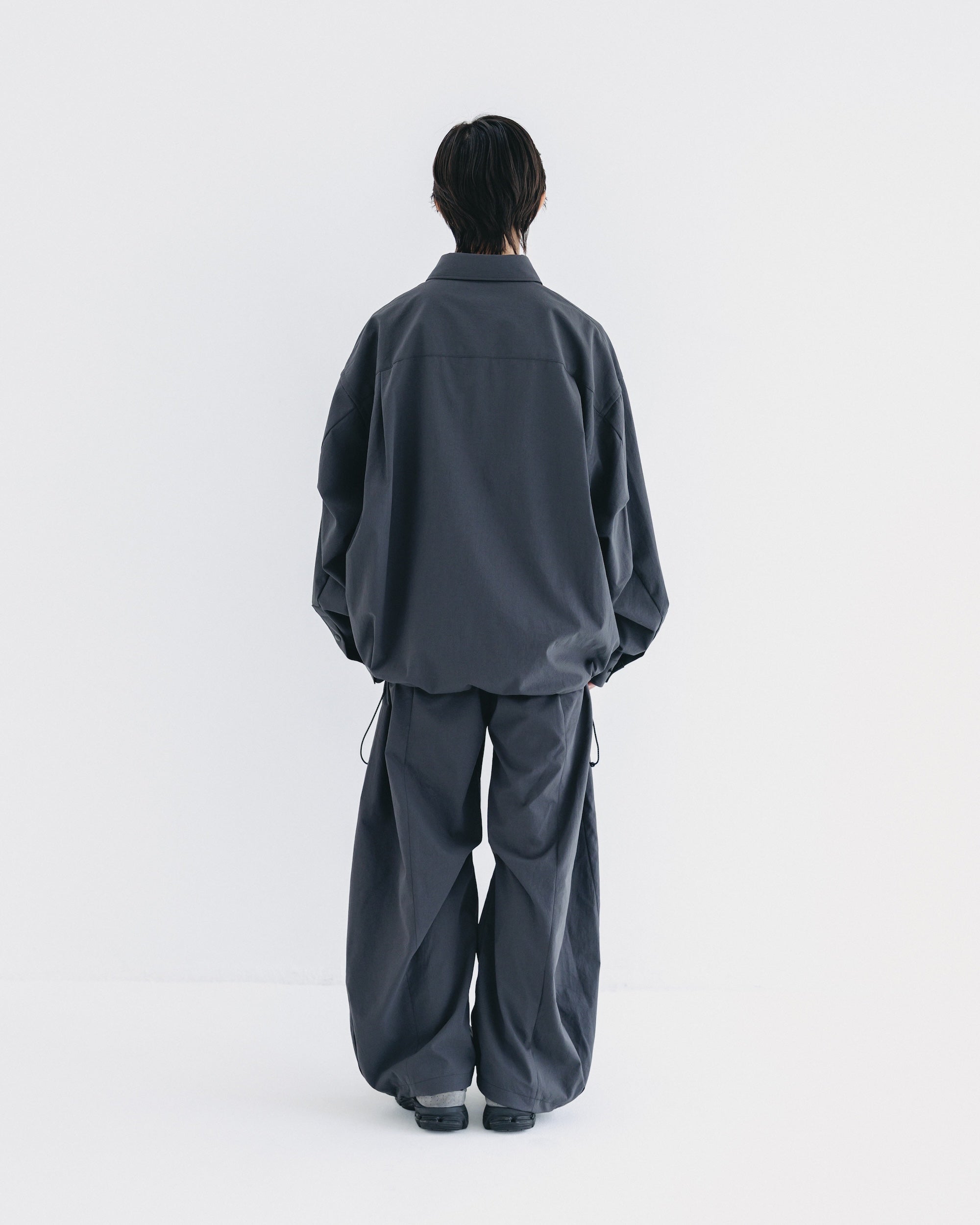 【9.20 SAT 20:00- IN STOCK】CITY UNIFORM BARREL LEG EASY PANTS (GRAY)
