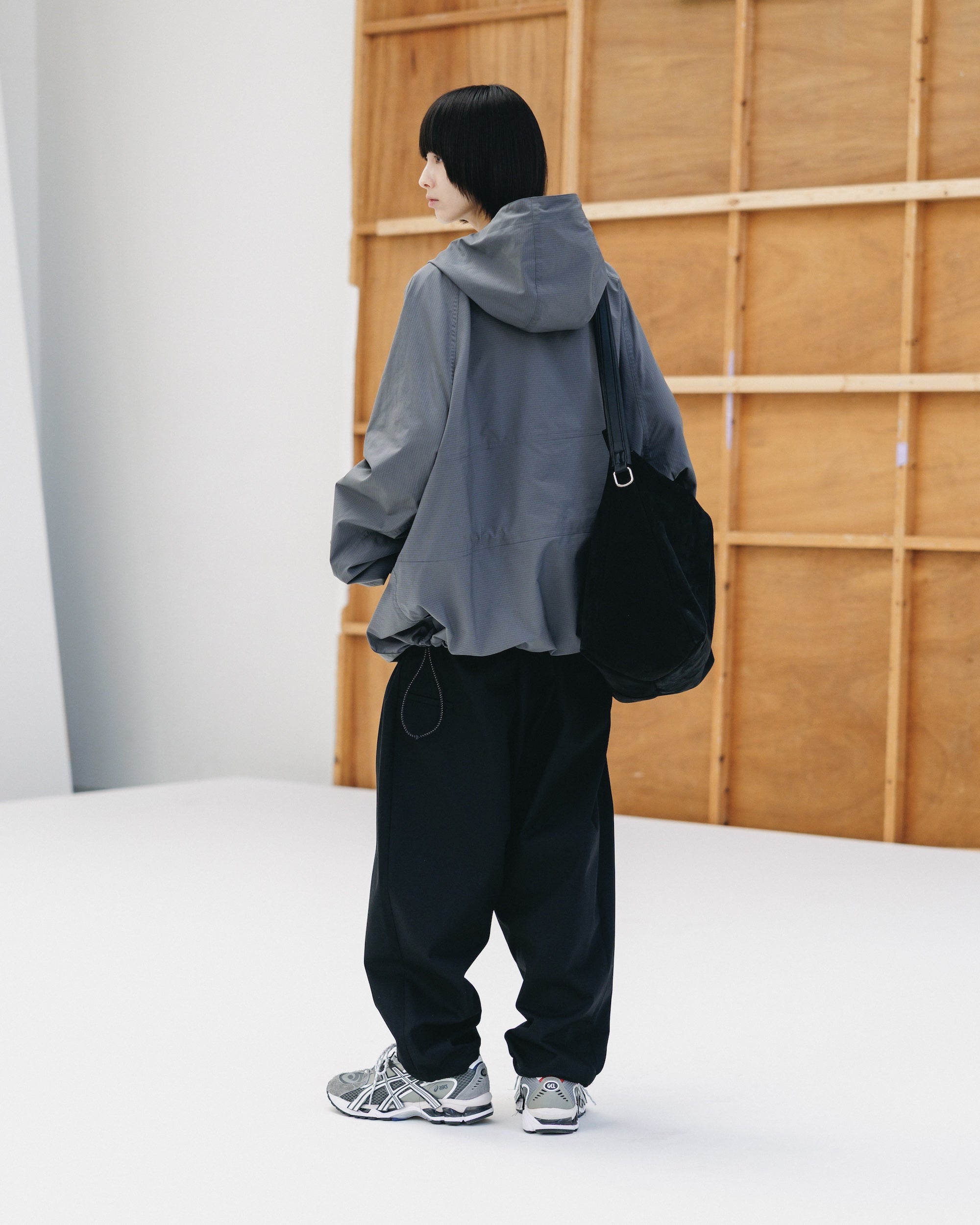 PACKABLE CITY ANORAK PARKA (GRAY(MINI GRAPH CHECK))