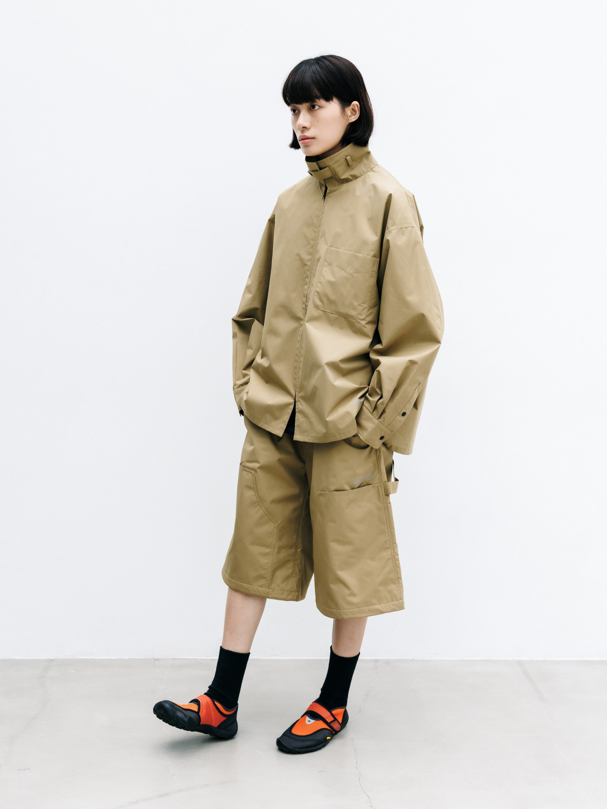 【8.8 SAT 20:00- IN STOCK】+phenix WINDSTOPPER® by GORE-TEX LABS CITY UNIFORM ZIPUP L/S SHIRT (CAMEL BEIGE)