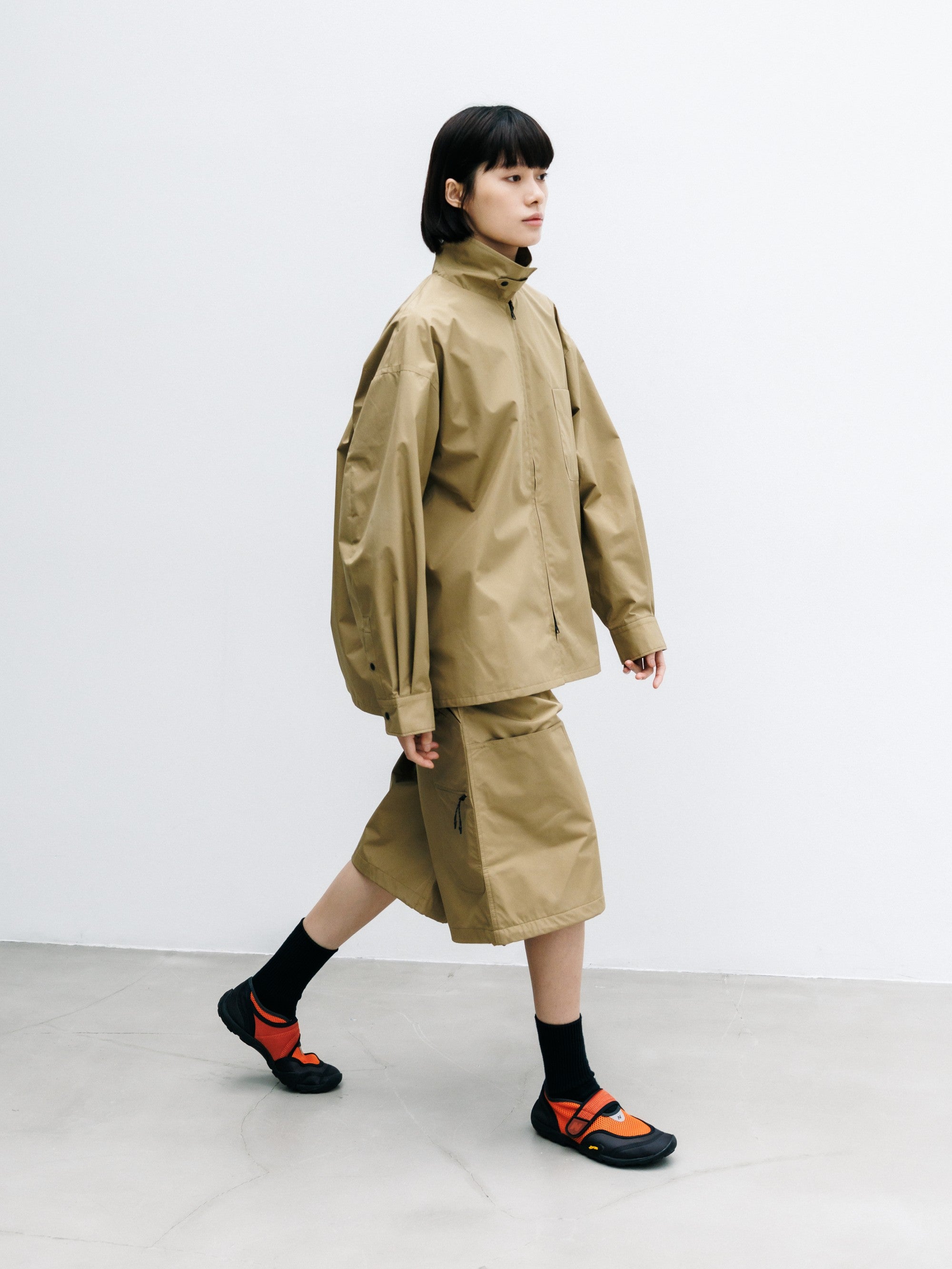 【8.8 SAT 20:00- IN STOCK】+phenix WINDSTOPPER® by GORE-TEX LABS CITY UNIFORM ZIPUP L/S SHIRT (CAMEL BEIGE)