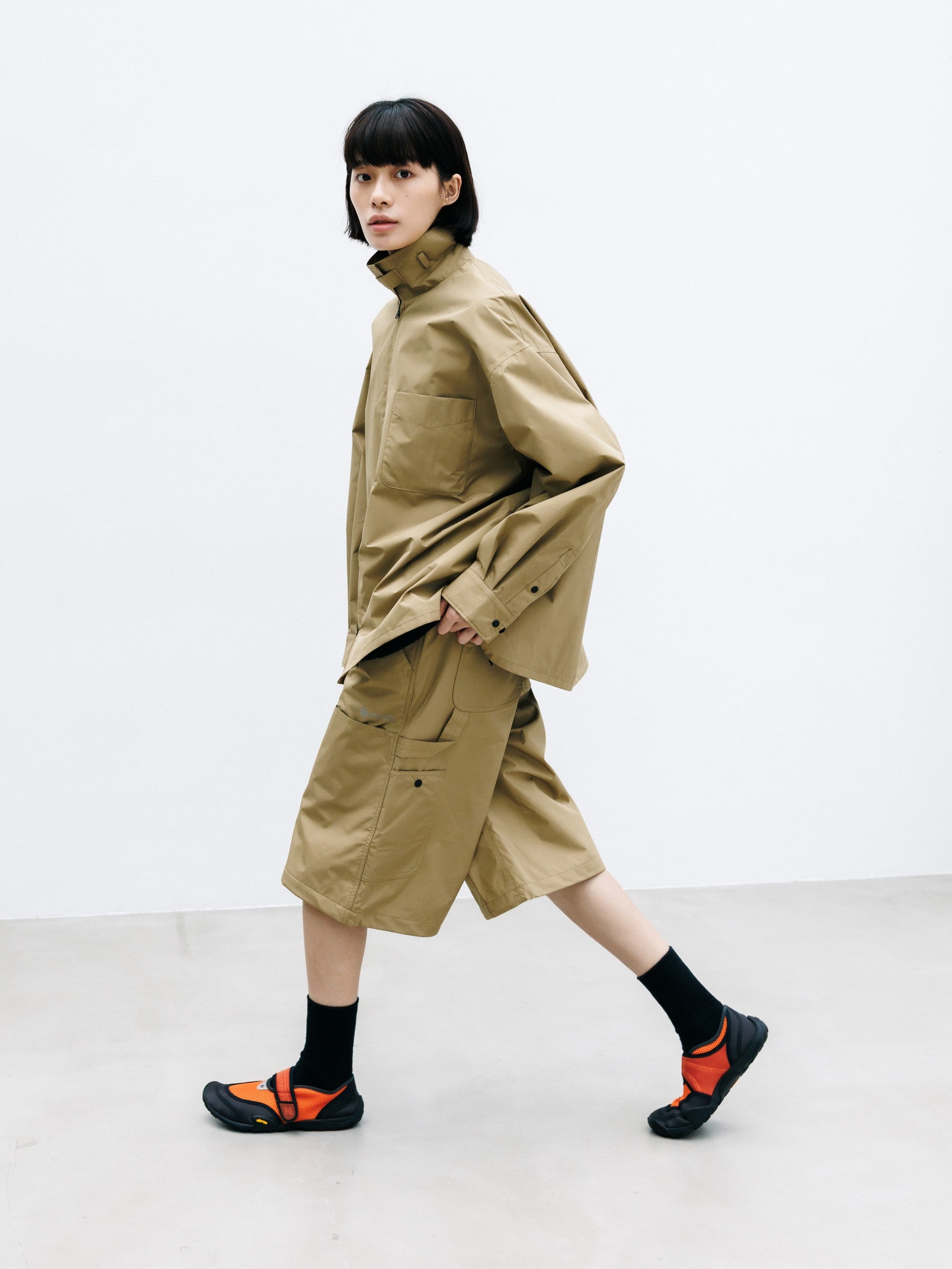 【8.8 SAT 20:00- IN STOCK】+phenix WINDSTOPPER® by GORE-TEX LABS CITY UNIFORM ZIPUP L/S SHIRT (CAMEL BEIGE)