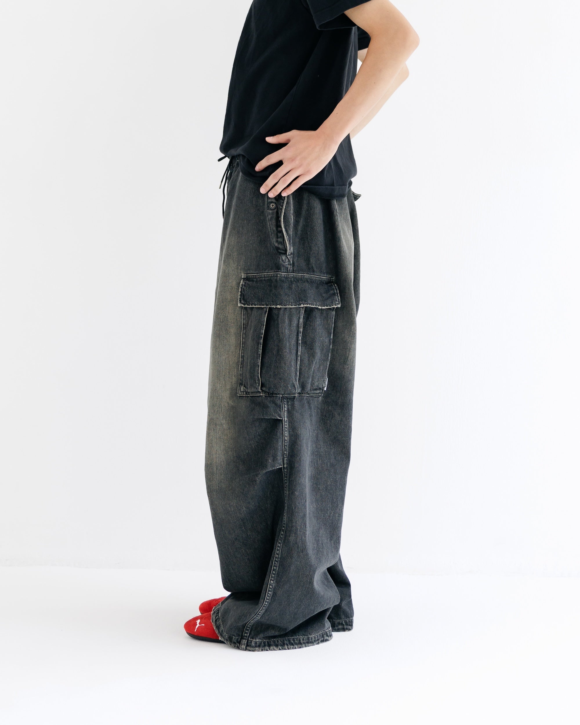 【9.13 SAT 20:00- IN STOCK】VINTAGE DYED SELVEDGE DENIM M-51 ARCTIC TROUSERS (VINTAGE BLACK)