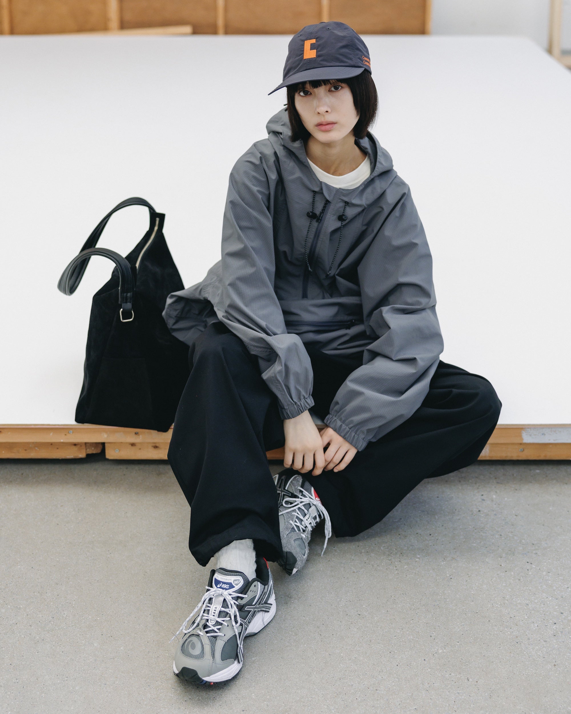 PACKABLE CITY ANORAK PARKA (GRAY(MINI GRAPH CHECK))