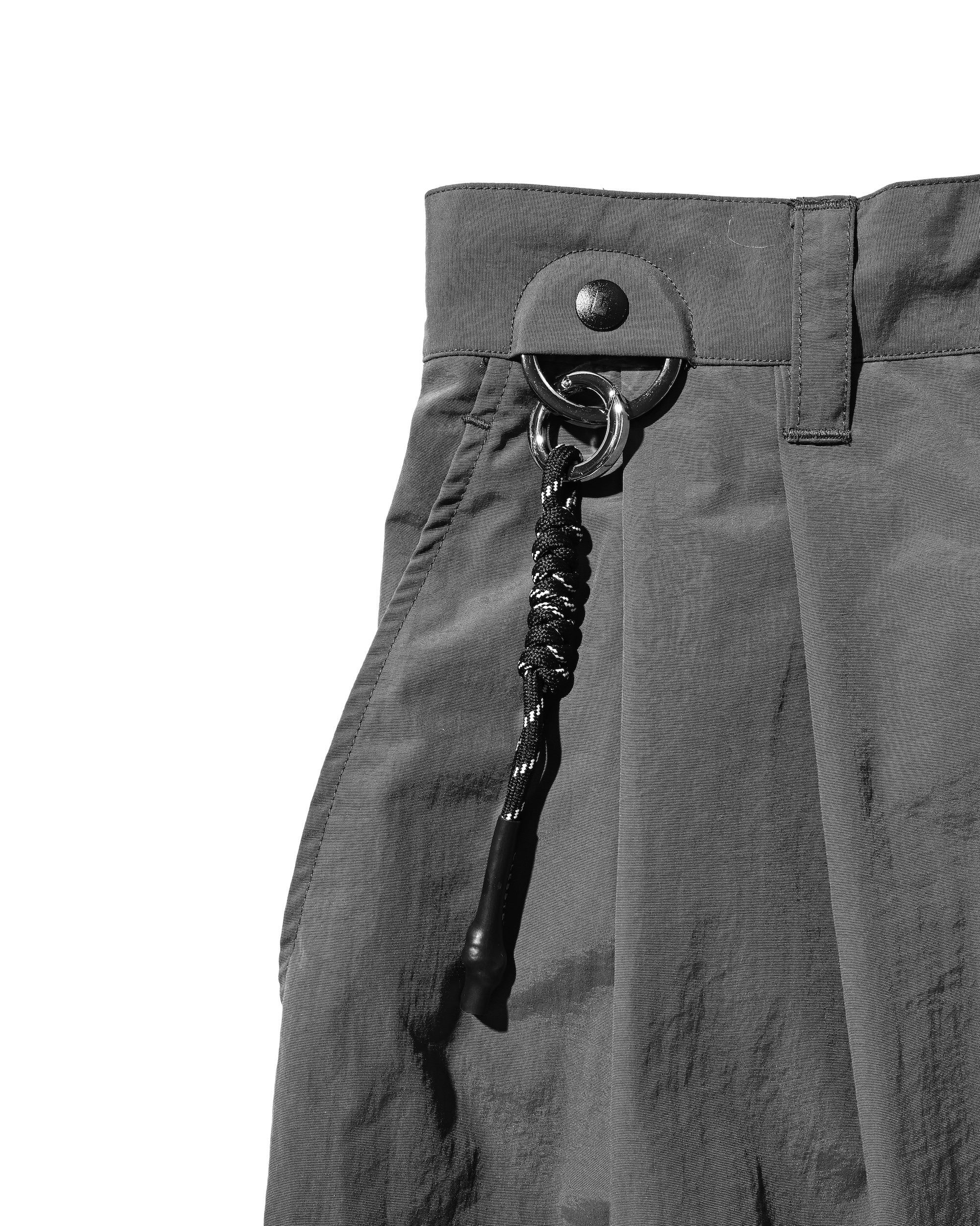 【10.15 WED 20:00- IN STOCK】WATER REPELLENT NYLON CITY UNIFORM WIDE TAPERED PANTS FOR YGM (GRAY×GRAY)