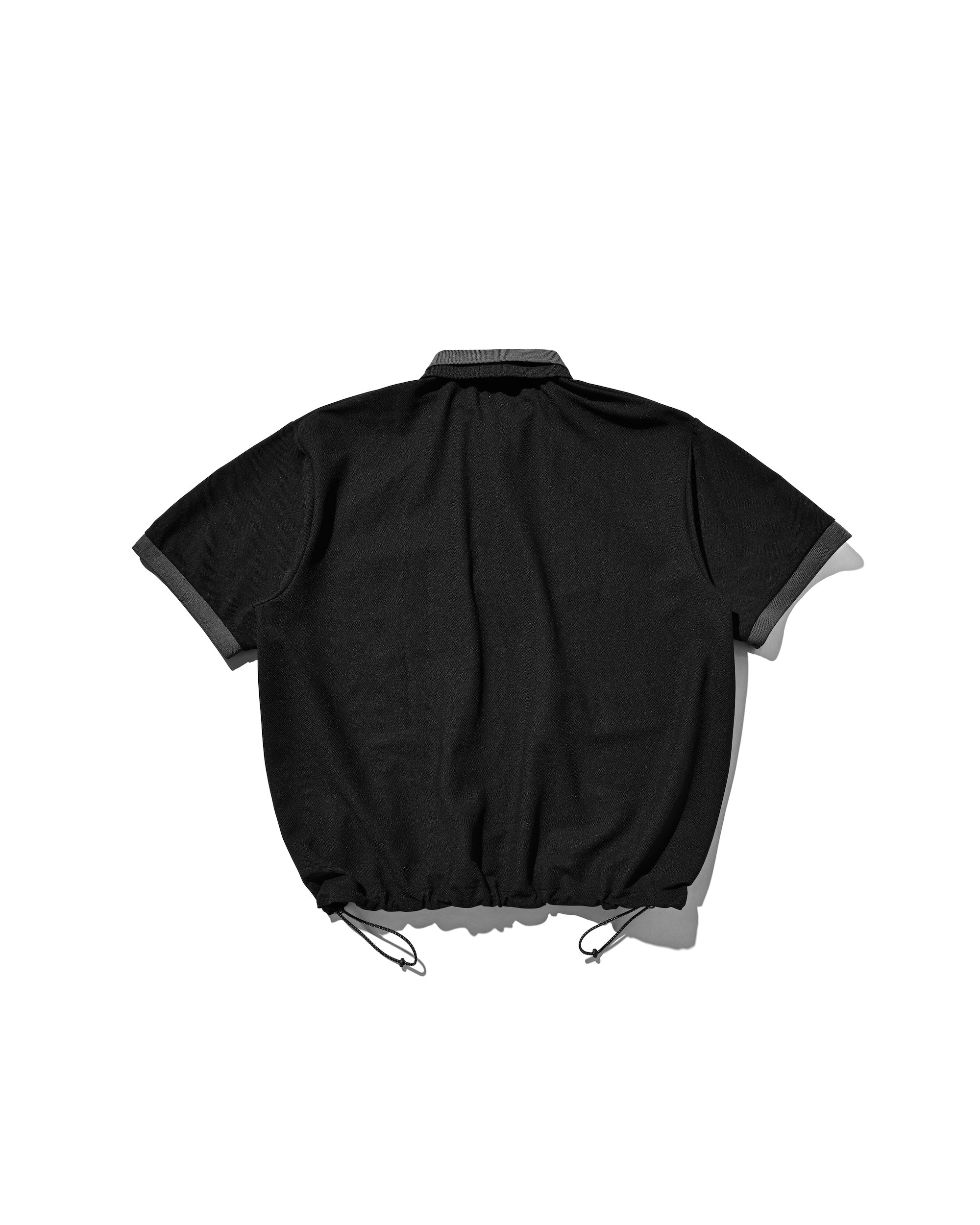 【8.20 WED 20:00- IN STOCK】ACTIVE CITY S/S DOUBLE COLLAR POLO SHIRT (BLACK×GRAY)