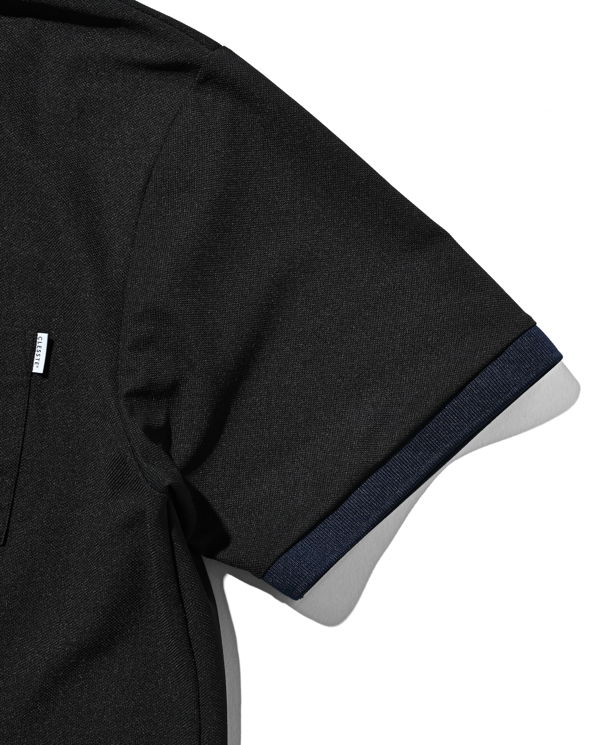 【8.20 WED 20:00- IN STOCK】ACTIVE CITY S/S DOUBLE COLLAR POLO SHIRT (BLACK×NAVY)