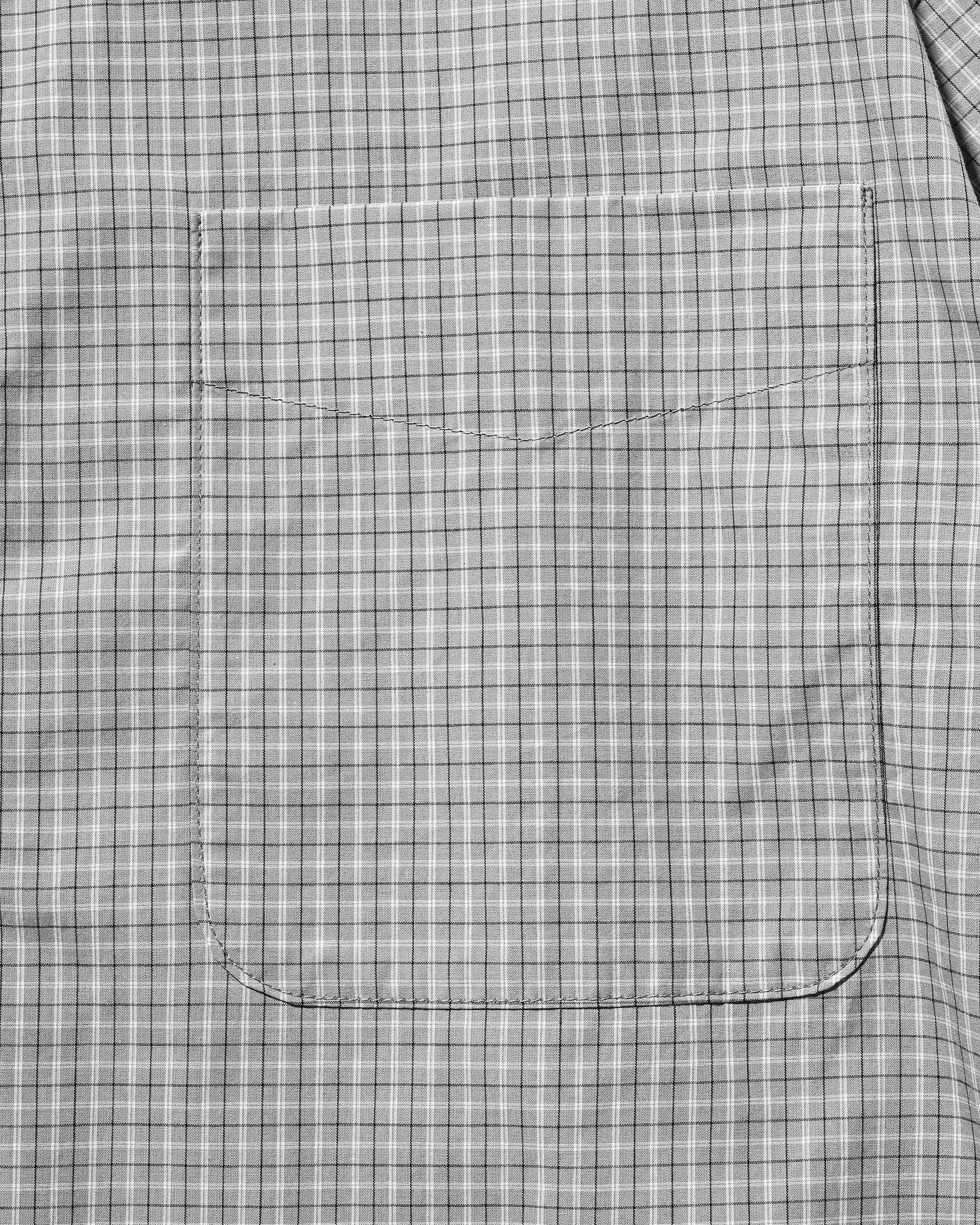 【11.8 SAT 20:00- IN STOCK】MINI PLAID L/S PULLOVER SHIRT (GRAY)