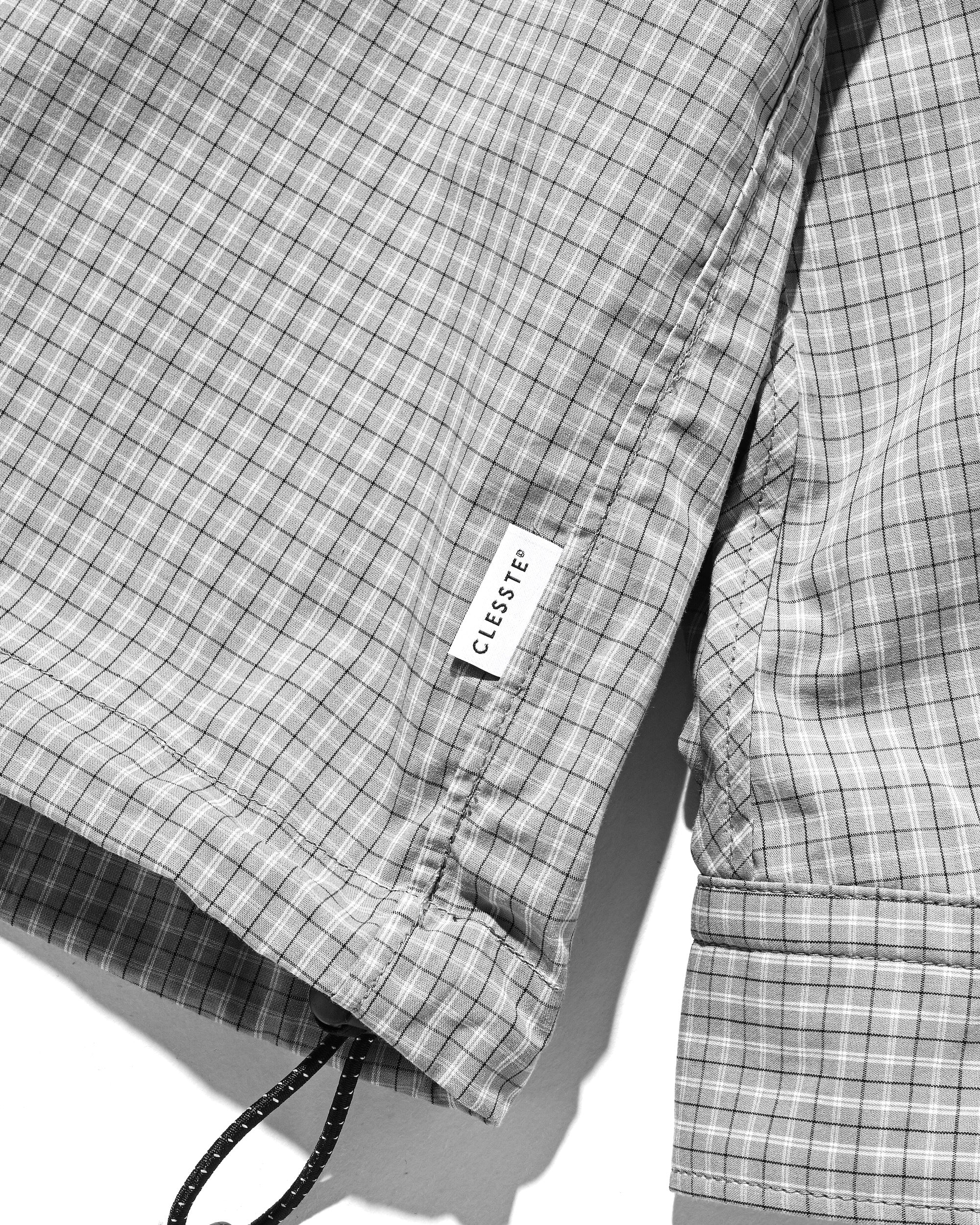 【11.8 SAT 20:00- IN STOCK】MINI PLAID L/S PULLOVER SHIRT (GRAY)